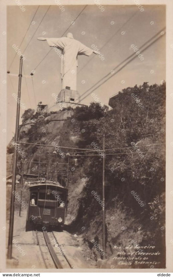 Real Photo Funicular Corcovado Rio De Janeiro Funiculaire - Funicular Railway