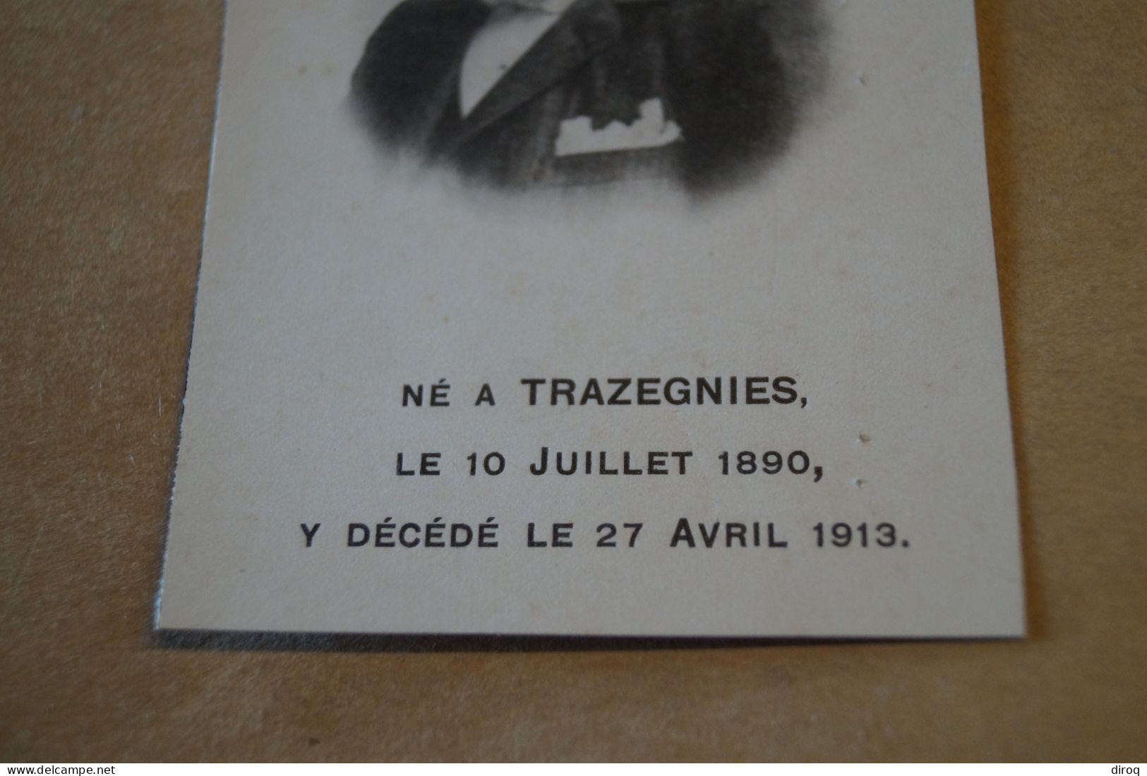 Né à Trazegnies , 1890 - 1913 ,à Identifier - Obituary Notices