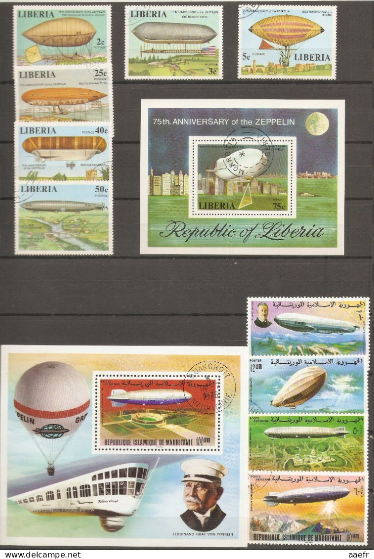 Retrospective Zeppelin - Côte D'Ivoire - Haute Volta - Liberia - Madagascar - Mauritanie - Mongolie - Grenade - Liechten - Lots & Kiloware (mixtures) - Max. 999 Stamps