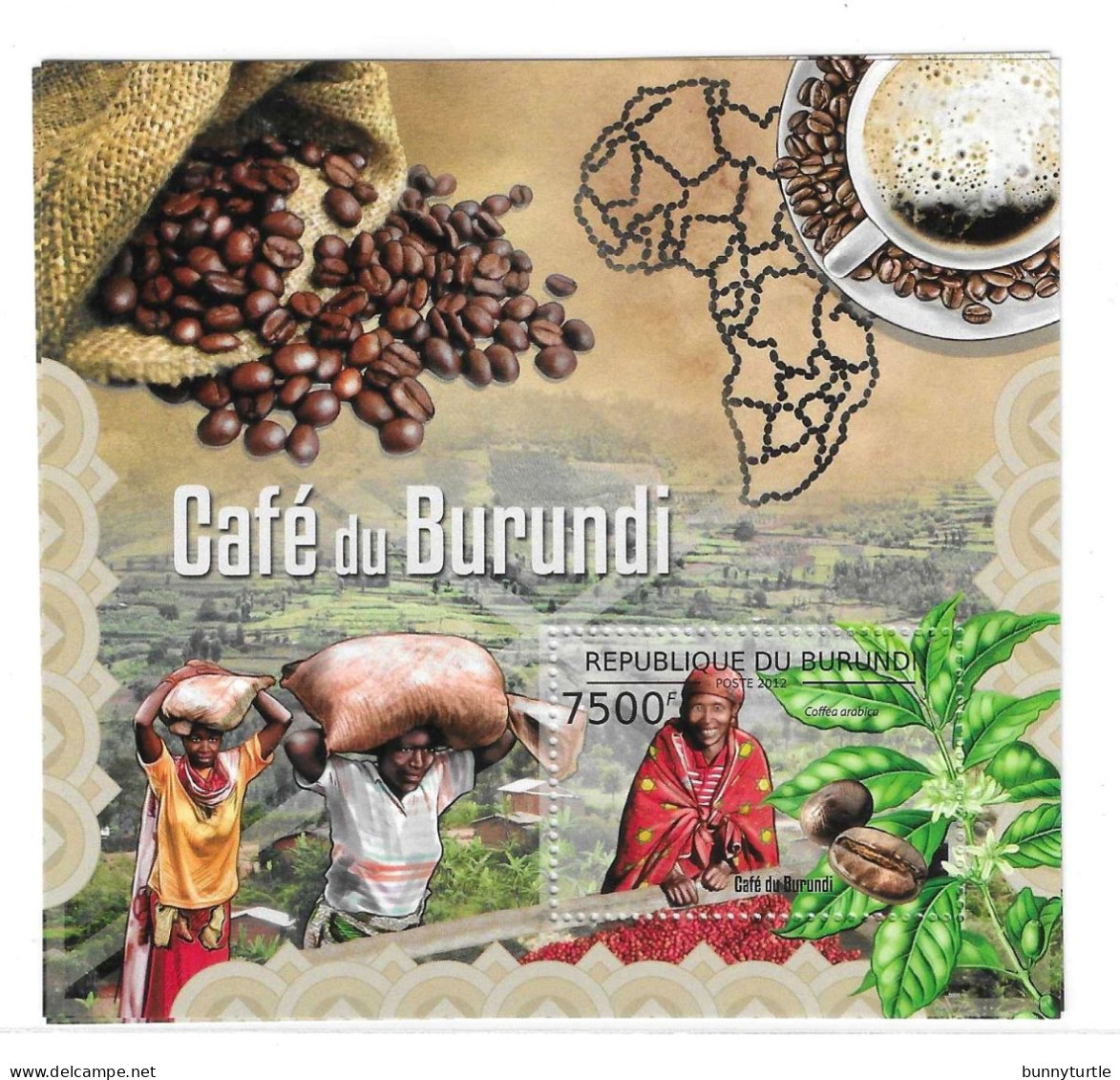 Burundi 2012 Coffee S/S MNH - Ongebruikt