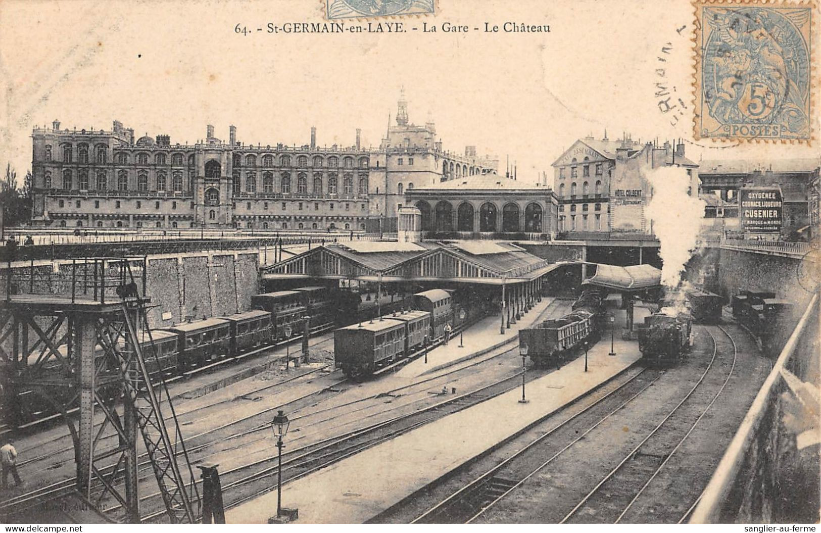 CPA 78 SAINT GERMAIN EN LAYE / LA GARE / LE CHATEAU / TRAIN - St. Germain En Laye