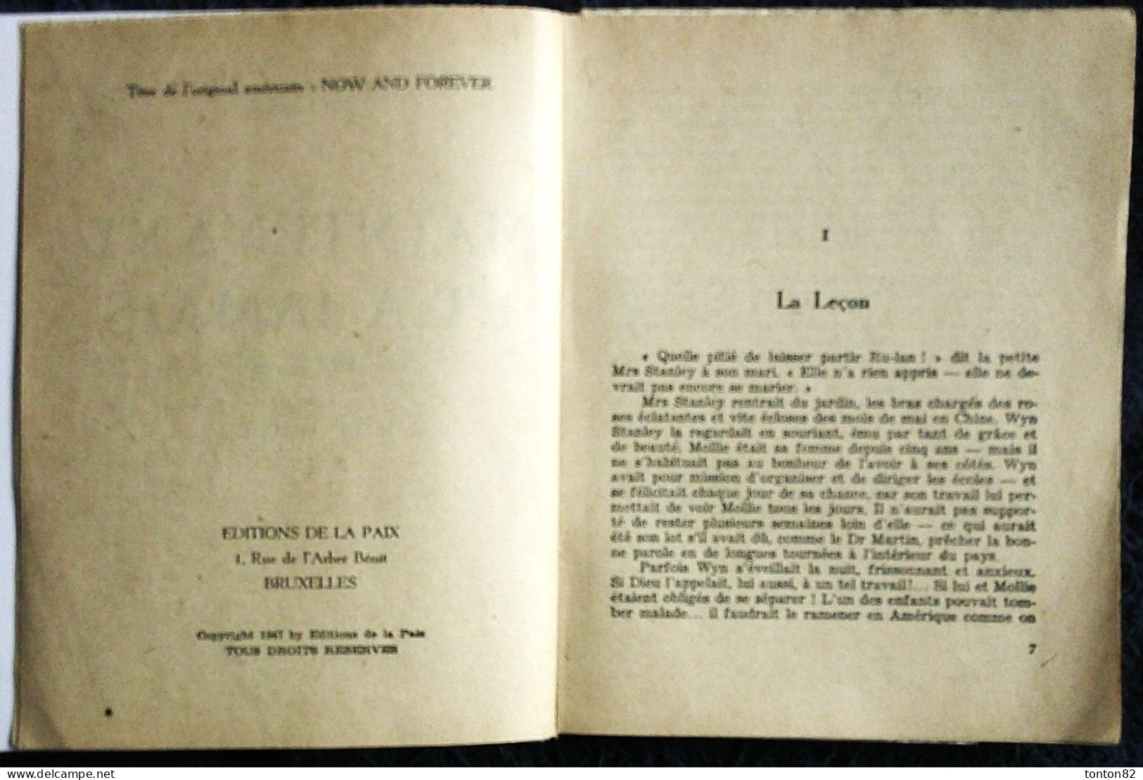 Pearl Buck - Maintenant Et à Jamais - Édition De La Paix - ( 1947 ) .Prix Nobel . - Aventure