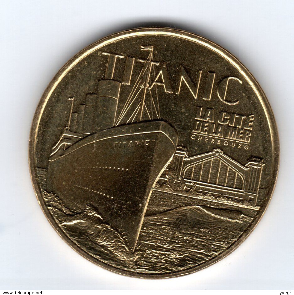 Jeton, Médaille Touristique De La Monnaie De Paris  50 CHERBOURG, La Cité De La Mer 2023 Sous-marin Le TITANIC - 2023