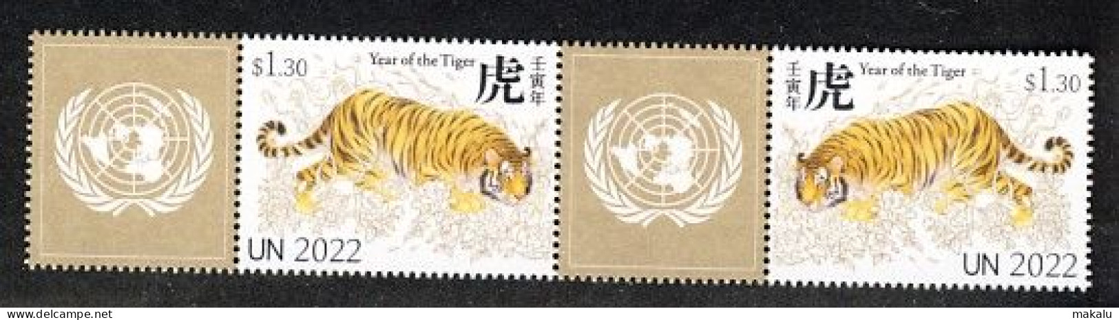 Nations Unies 2022 Année Du Tigre - Ungebraucht