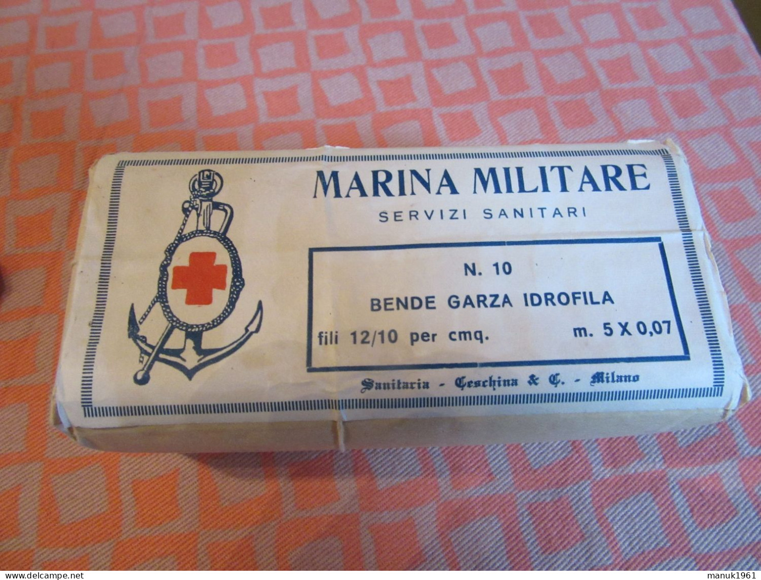 Marina Militare Anni '50 Garze E Bende Confezionate Originali, Mussola - Equipement