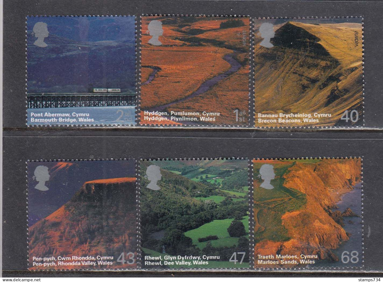 Great Britain 2004 - Landscapes  Wales: Europa- Vacation, Set Of 6 Stamps, MNH** - Unused Stamps
