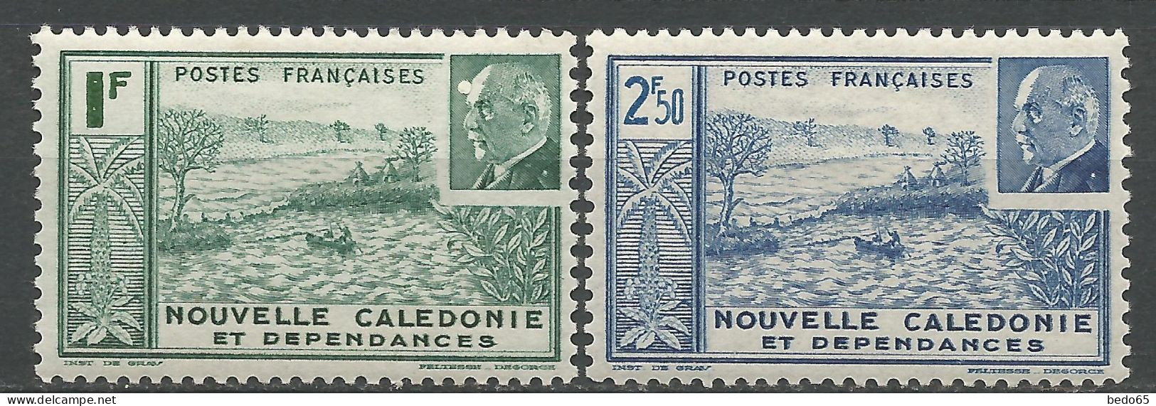 NOUVELLE-CALEDONIE N° 193 Et 194 NEUF*  TRACE DE CHARNIERE  / Hinge / MH - Unused Stamps