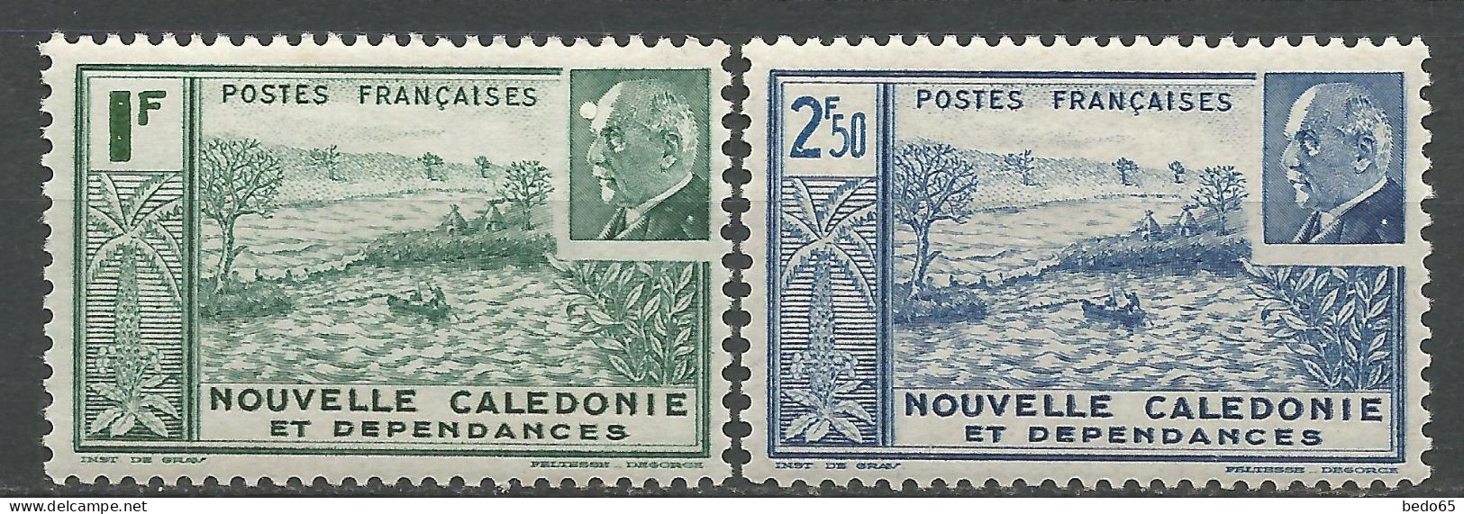 NOUVELLE-CALEDONIE N° 193 Et 194 NEUF*  TRACE DE CHARNIERE  / Hinge / MH - Neufs