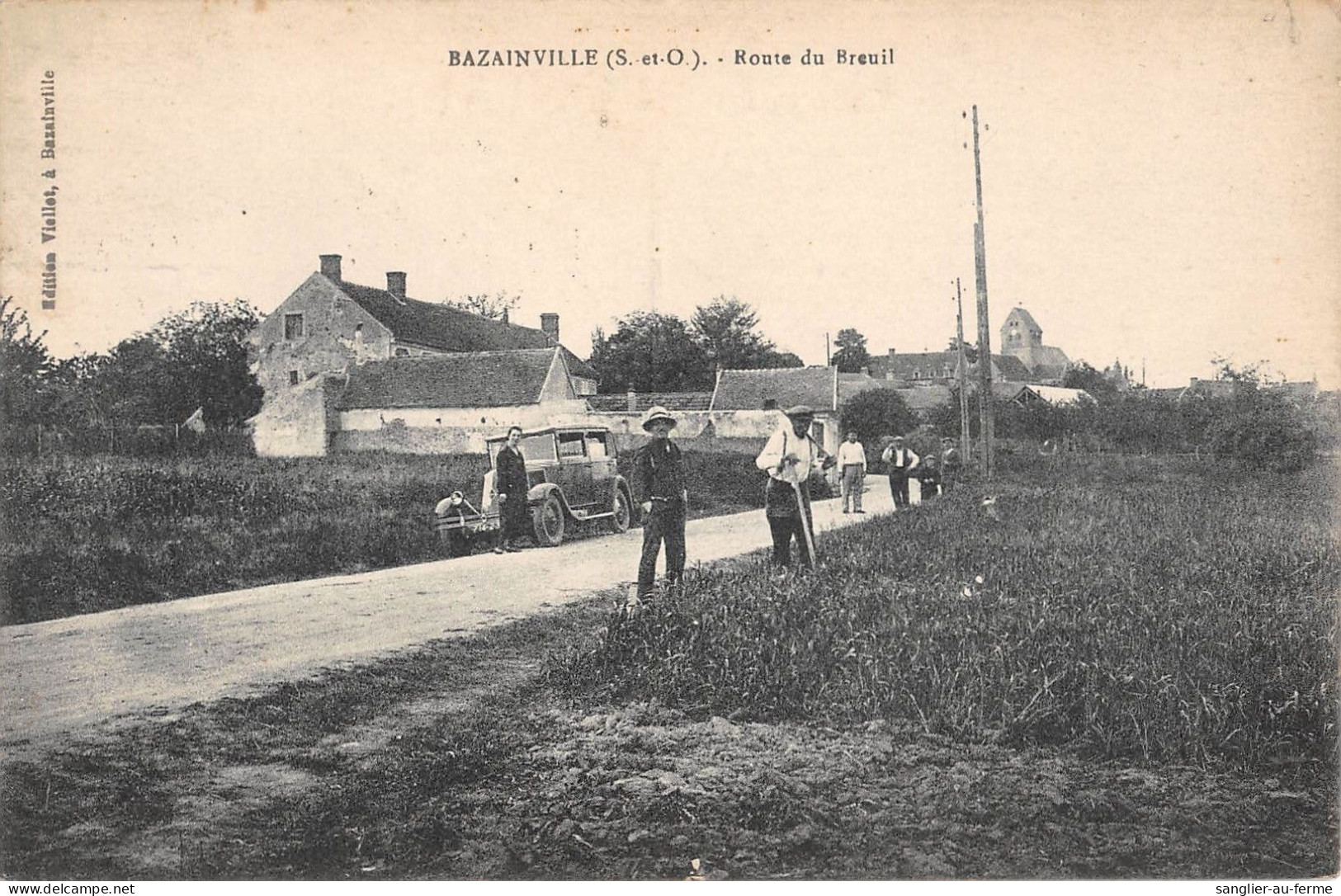 CPA 78 BAZAINVILLE / ROUTE DU BREUIL - Autres & Non Classés