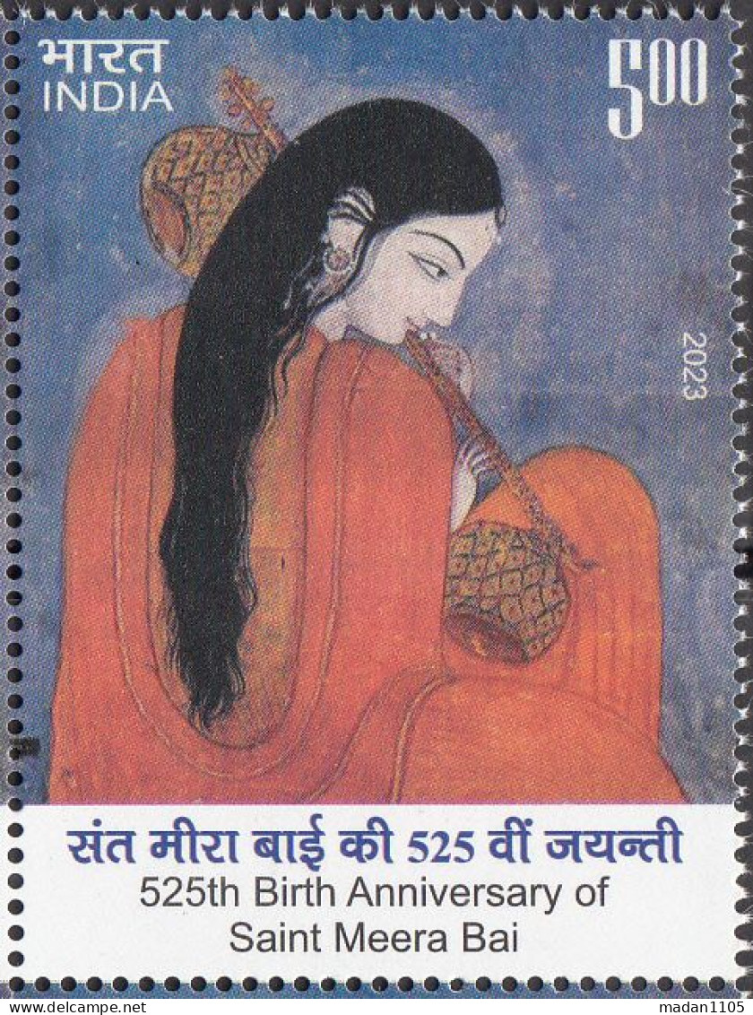 INDIA 2023 Saint Meera Bai, 525th Birth Anniversary,  1v. MNH.(**) - Unused Stamps