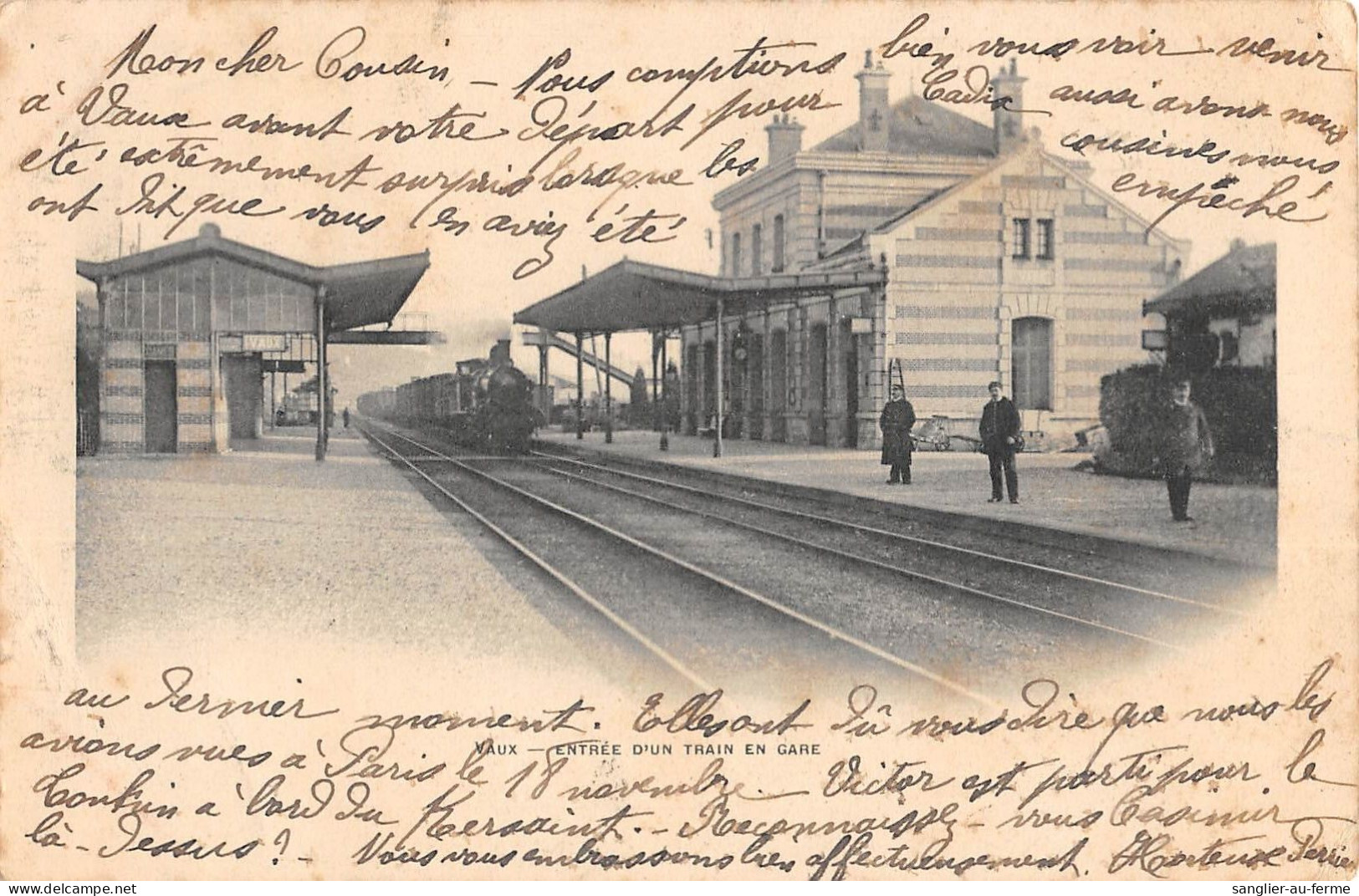 CPA 78 VAUX / ENTREE D'UN TRAIN EN GARE - Vaux De Cernay