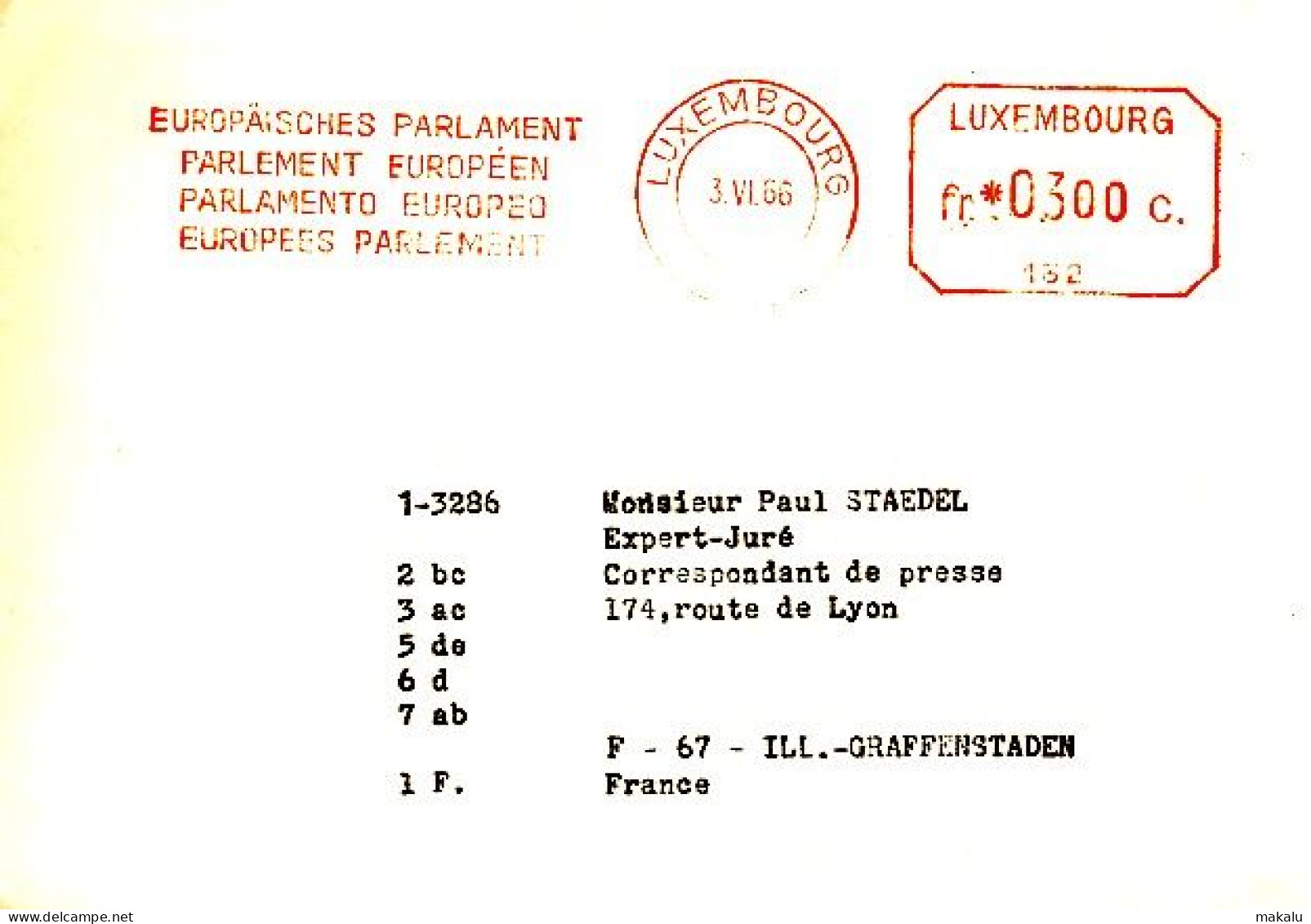 Luxembourg Parlement Européen EMA 1966 - EU-Organe