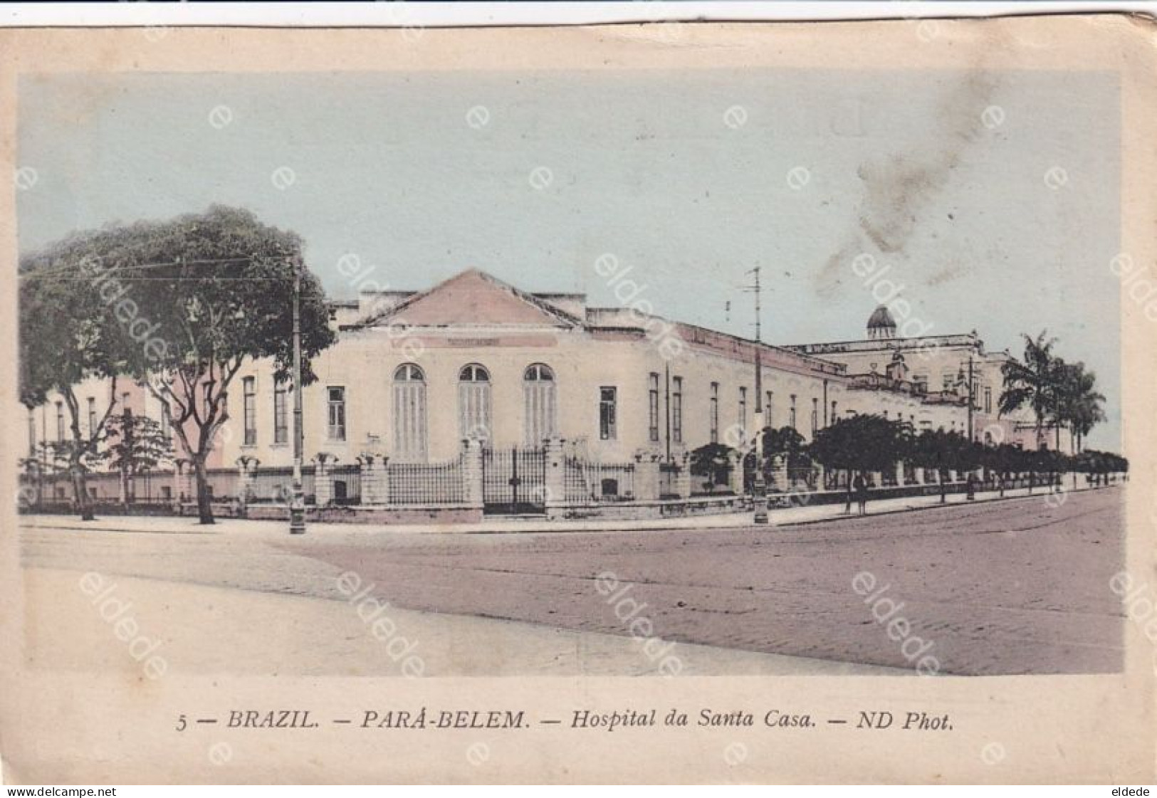 Para Belem Hospital Da Santa Casa  Hand Colored Eduardo Fernandes Livraria Alfacinha - Belém