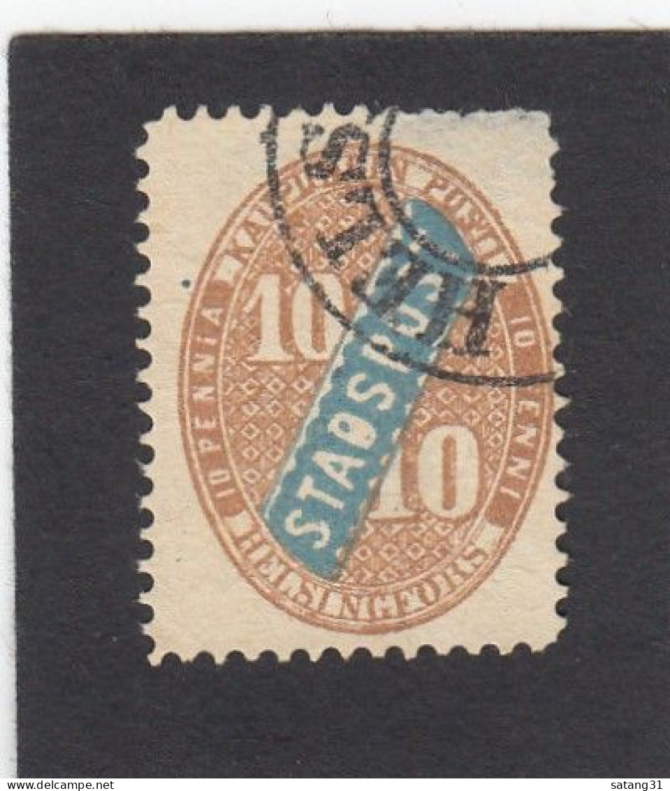 STADSPOST 10 PENNI GESTEMPELT. - Local Post Stamps