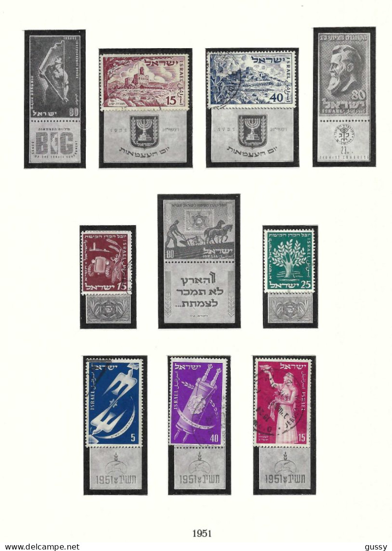 ISRAEL Ca.1948-52: Lot D' Obl. - Used Stamps (with Tabs)