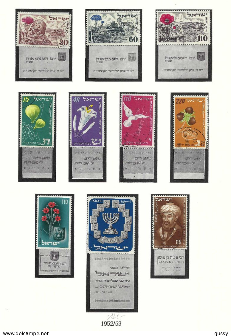 ISRAEL Ca.1948-52: Lot D' Obl. - Used Stamps (with Tabs)