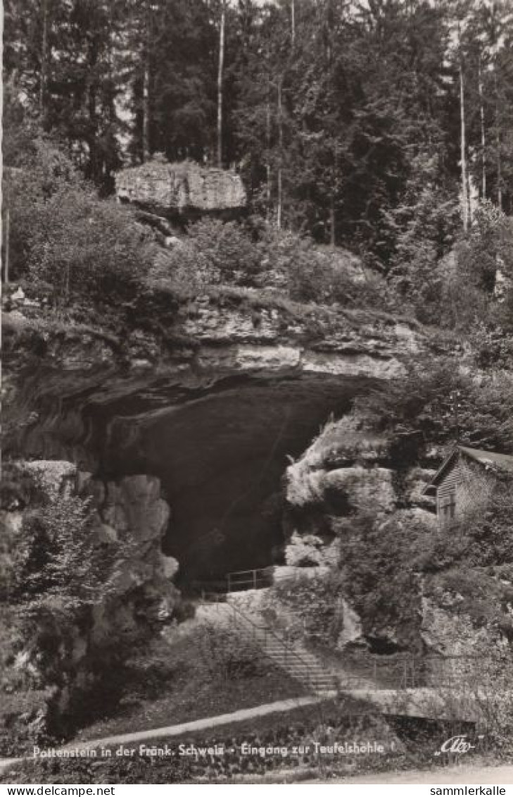 124230 - Pottenstein, Oberfranken - Eingang Teufelshöhle - Pottenstein