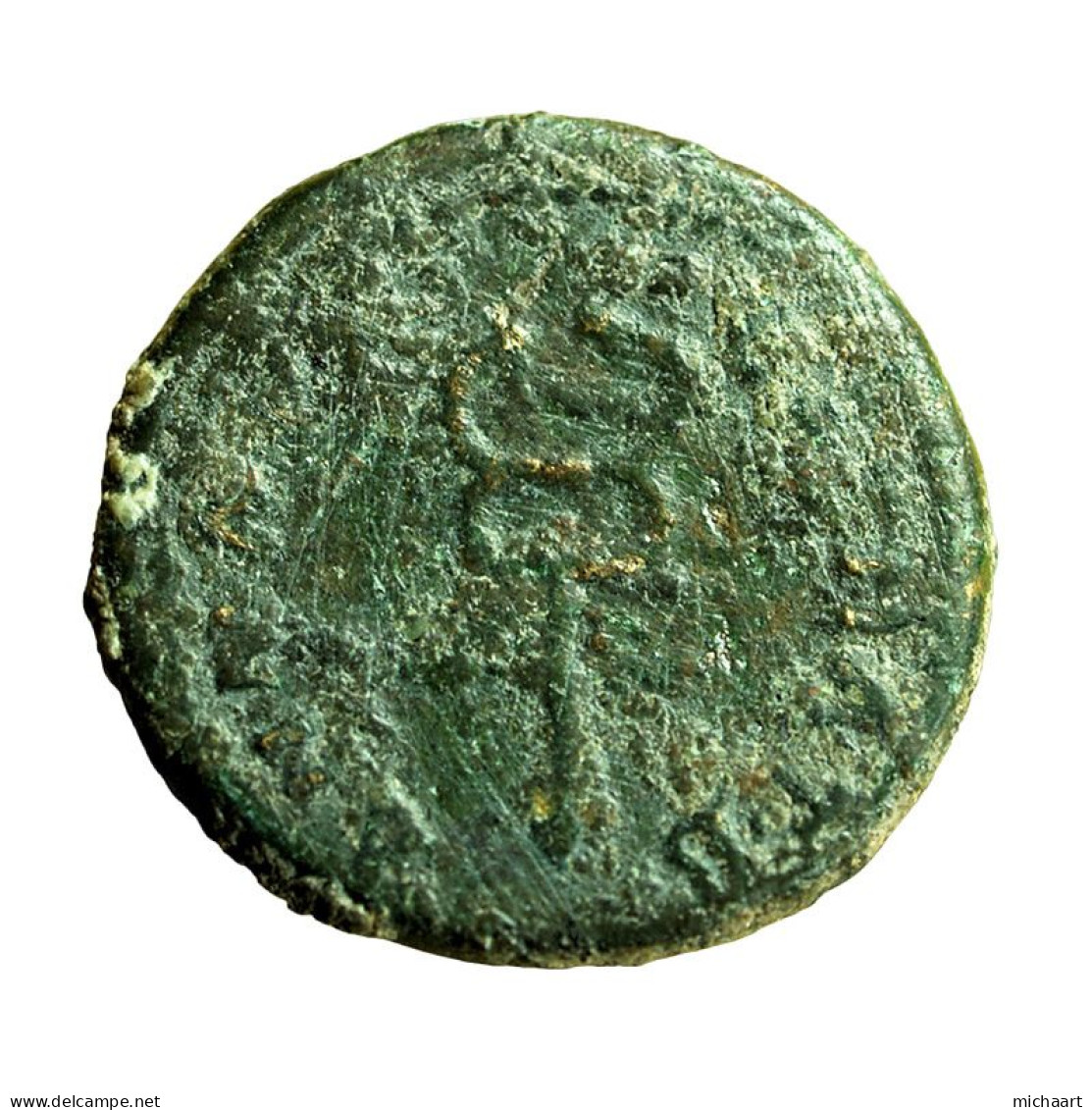Roman Coin Trajan Cappadocia Caesarea AE17mm Head / Winged Caduceus 04024 - La Dinastía Antonina (96 / 192)