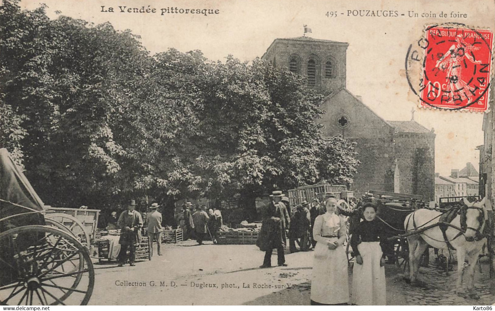 Pouzauges * 1909 * Un Coin De Foire * Marché * Villageois - Pouzauges