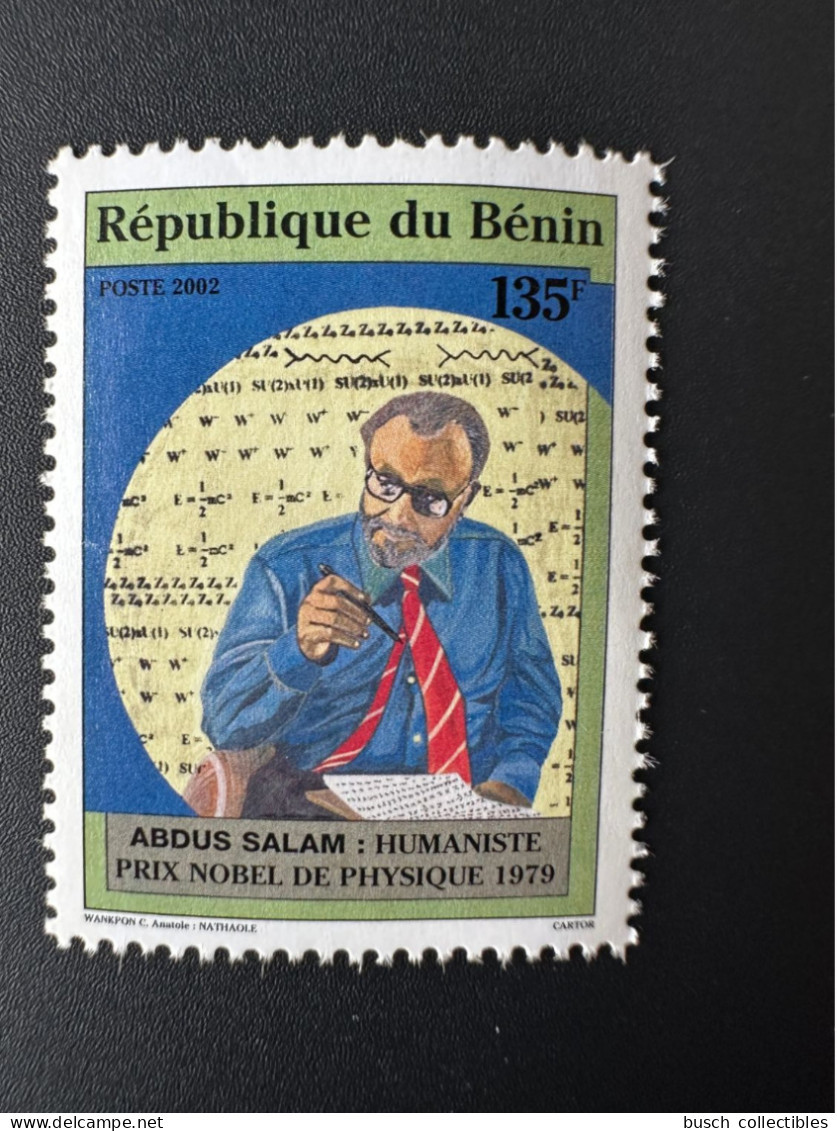 Bénin 2001 / 2002 Mi. 1337 135F Abdus Salam Humaniste Prix Nobel De Physique 1979 Conférence Internationale - Bénin – Dahomey (1960-...)