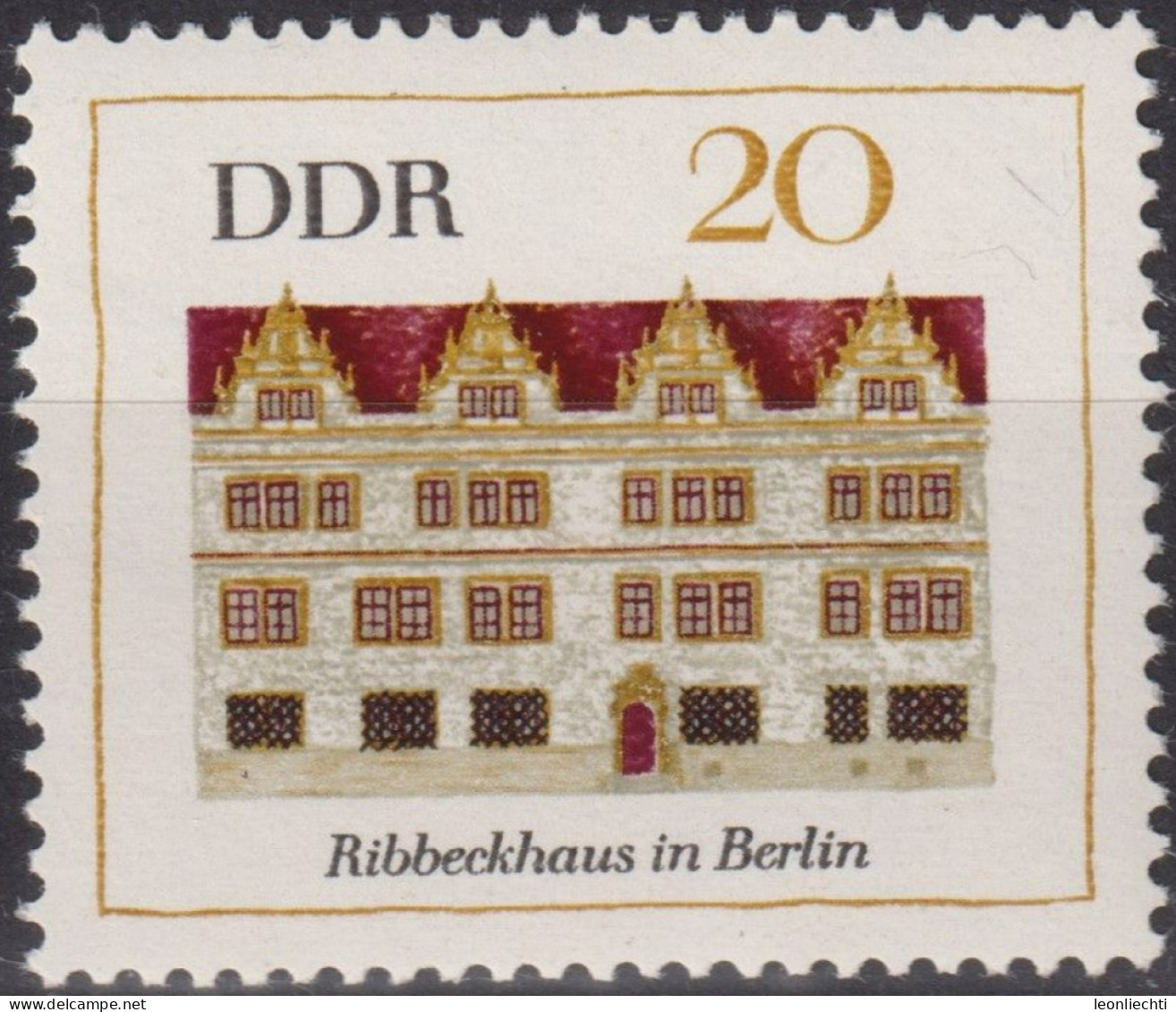 1967 DDR, ** Mi:DD 1248, Yt:DD 945, Ribbeckhaus, Berlin, Bedeutende Bauten (I) - Otros & Sin Clasificación