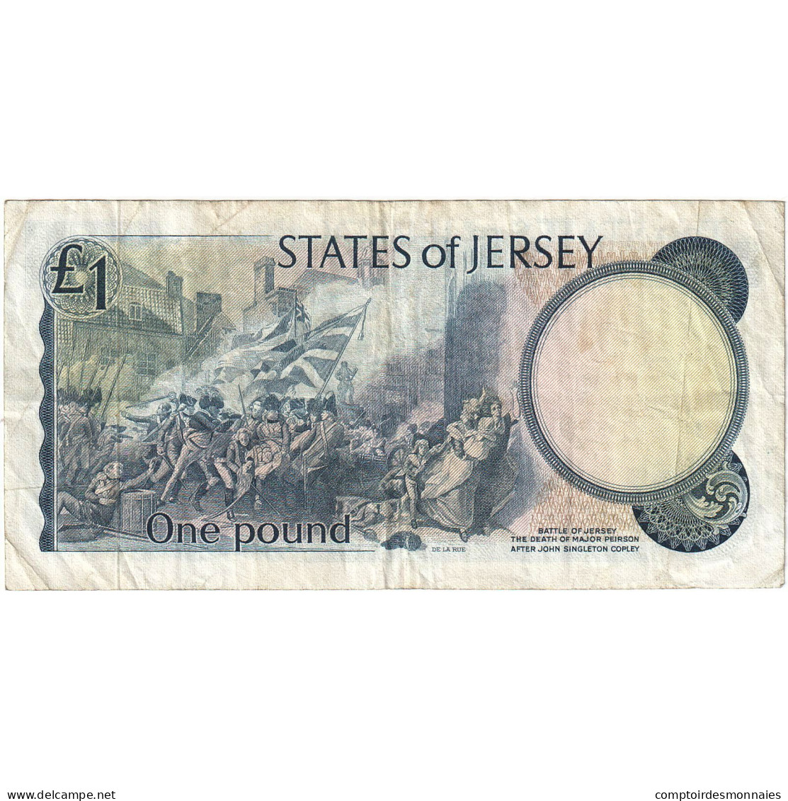 Billet, Jersey, 1 Pound, Undated (1976-1988), KM:11a, TTB - Jersey