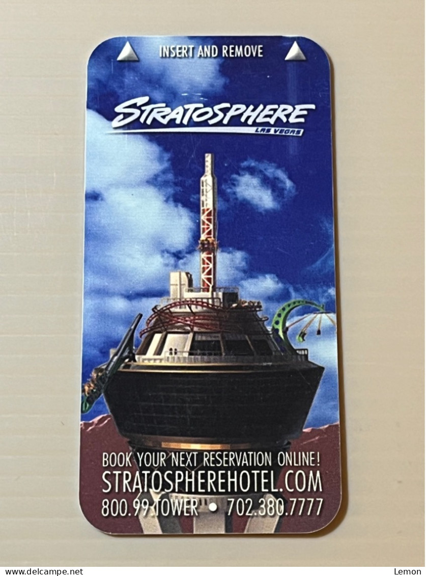 Las Vegas Stratosphere Hotel Room Key Card Keycard, 1 Used Card - Other & Unclassified