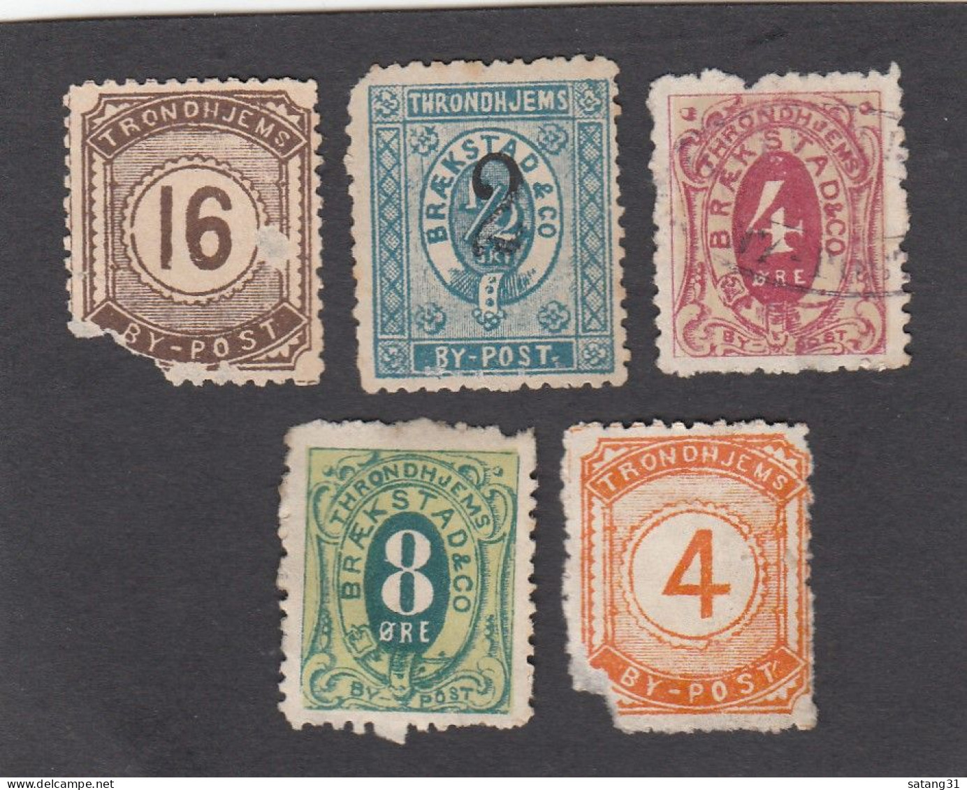 PETIT LOT DE  TIMBRES DE  THRONDHJEMS. - Local Post Stamps