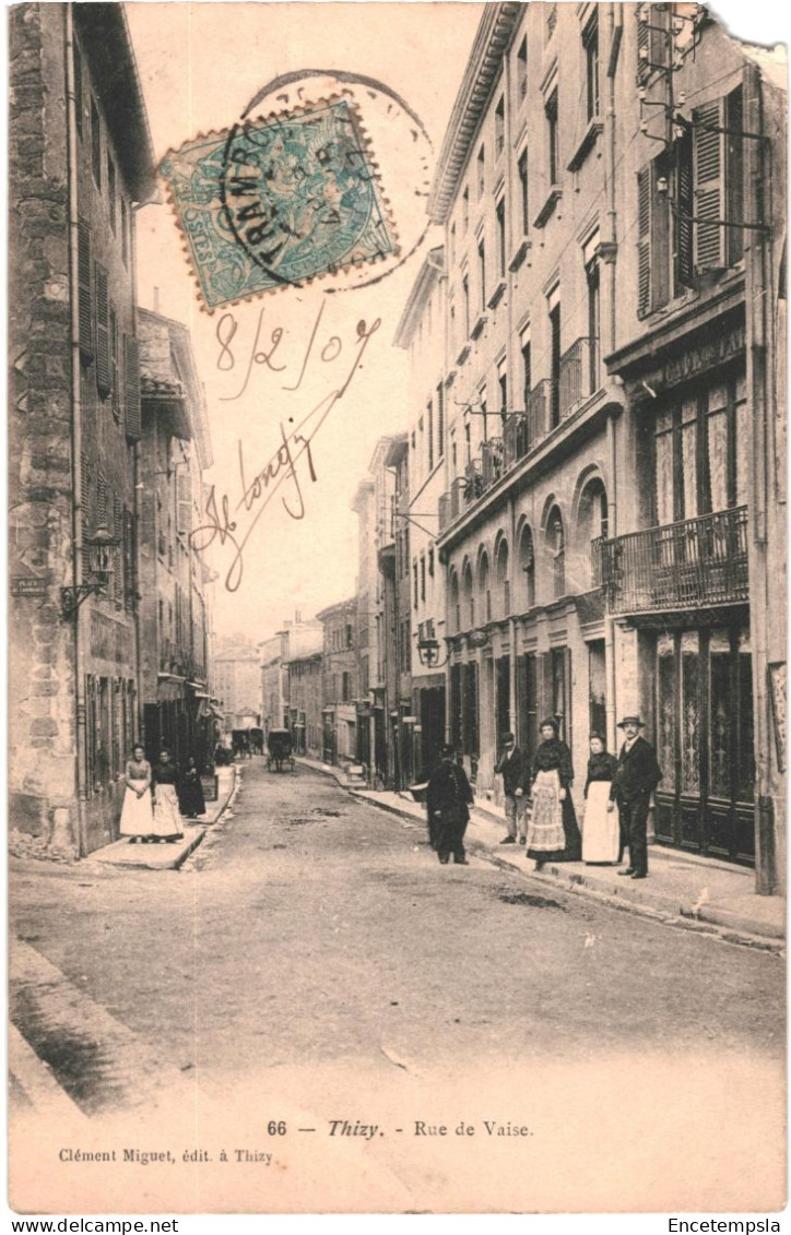 CPA Carte Postale France Thizy Rue De Vaise Animée 1907  VM78358 - Thizy