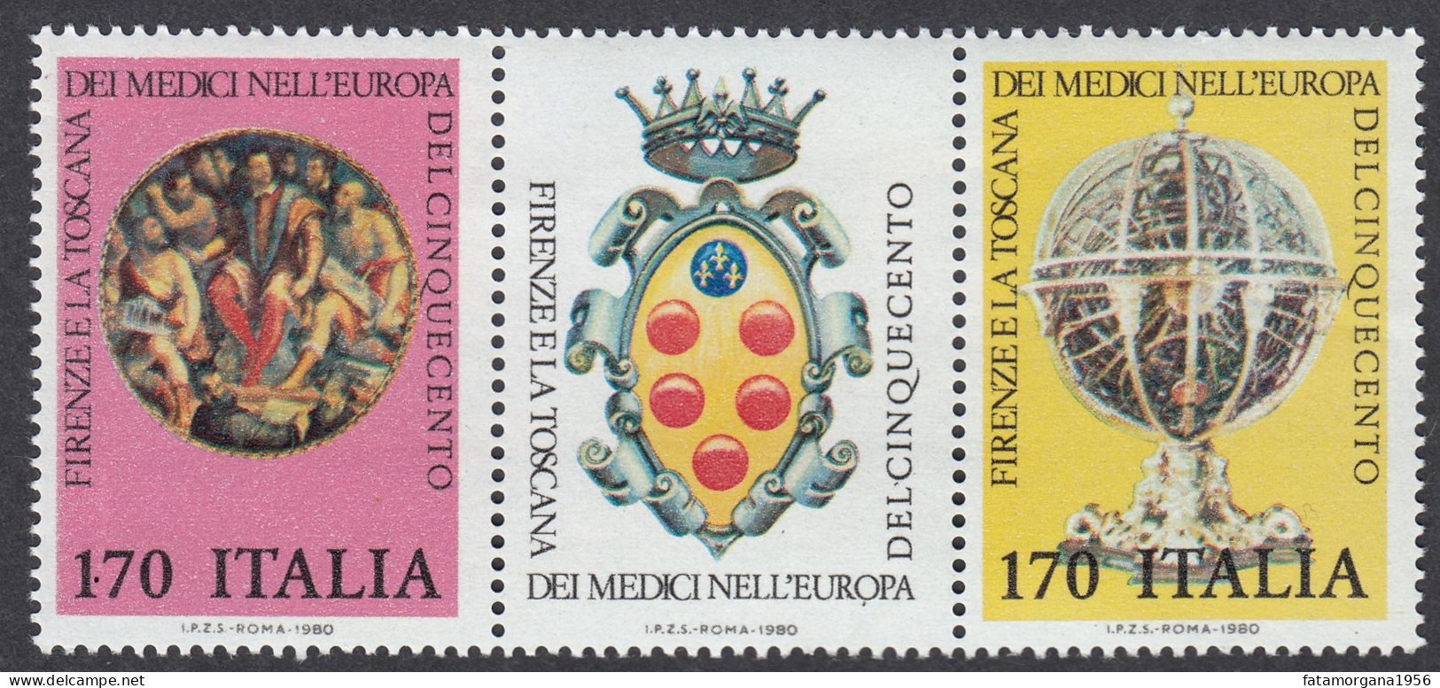 ITALIA - 1980 - Serie Completa Nuova MNH Yvert 1430/1431 Se-tenant Con Vignetta Di Collegamento - 1971-80:  Nuovi