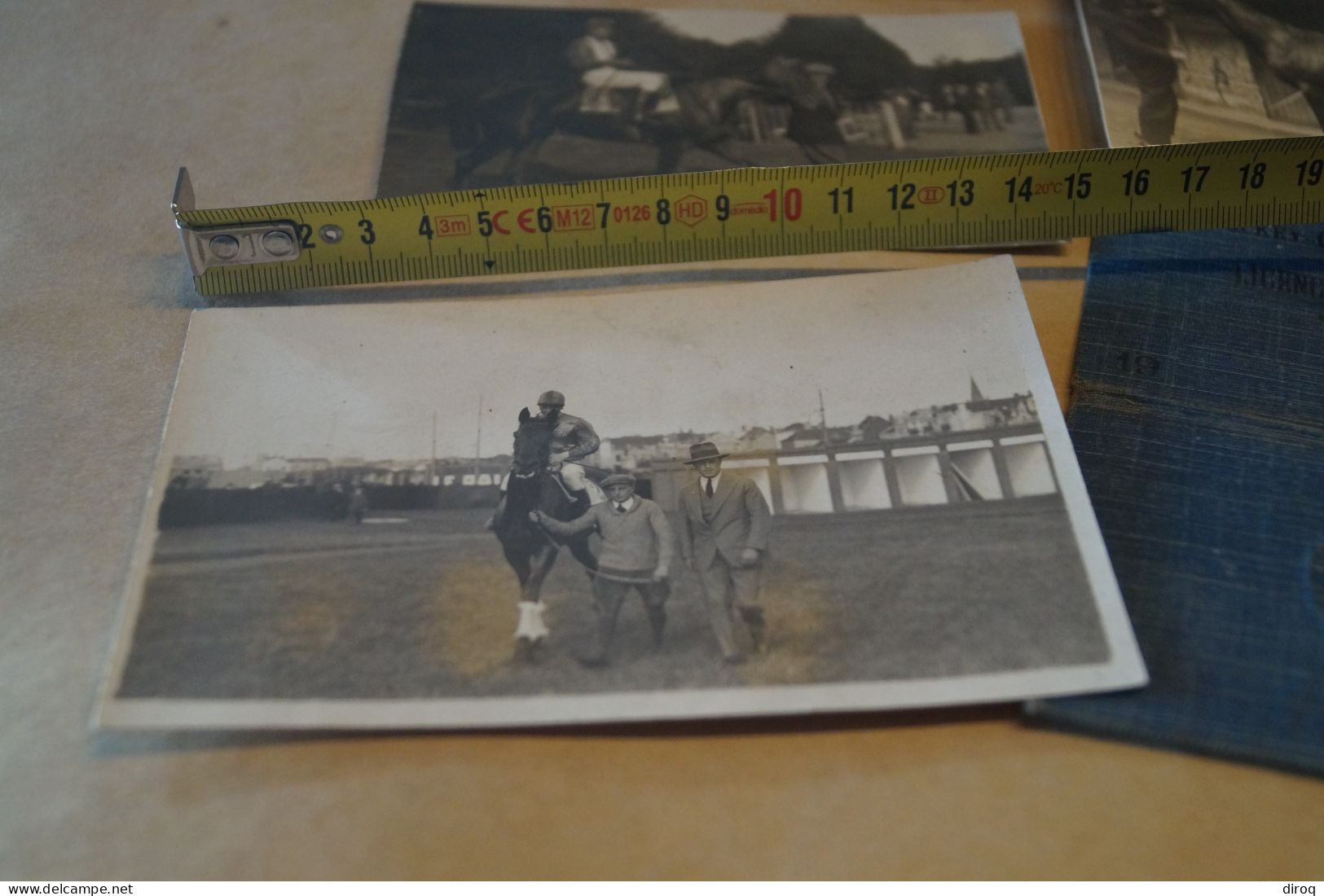 Hippisme,sport Hippique,lot de 5 photos originales + carte d'entraineur,original 1932