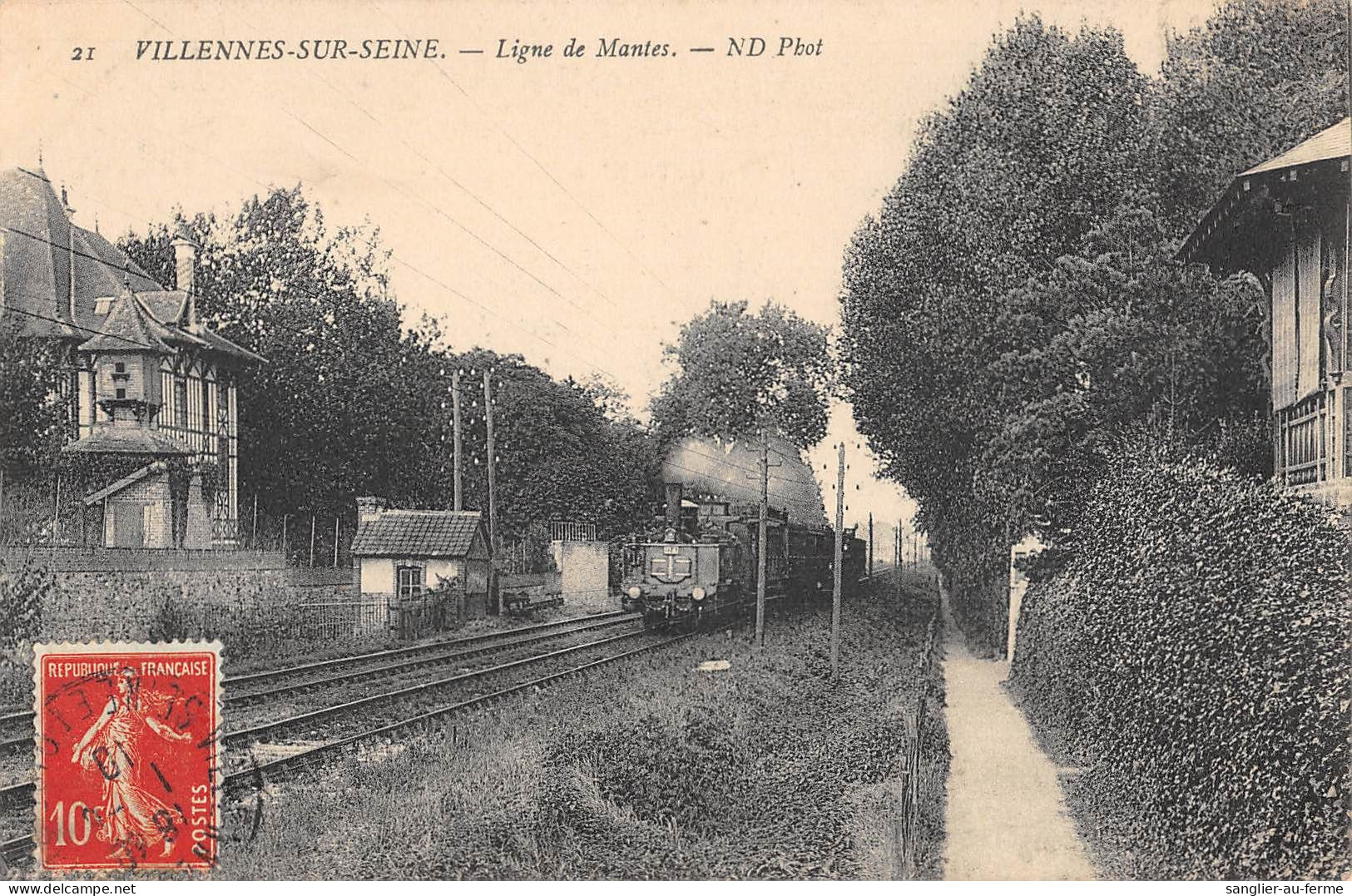 CPA 78 VILLENNES SUR SEINE / LIGNE DE MANTES / TRAIN - Villennes-sur-Seine