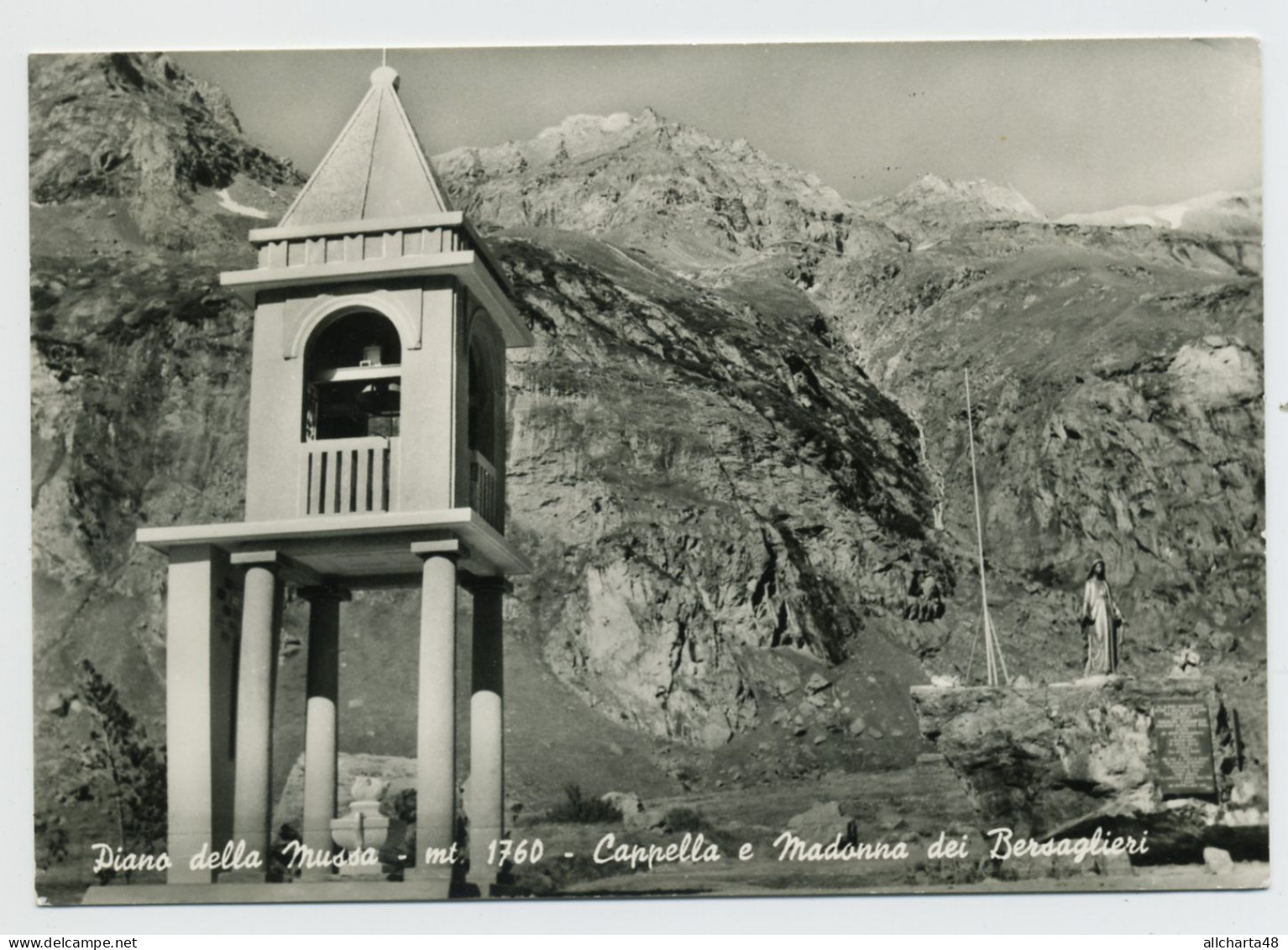 D2169] PIANO DELLA MUSSA Val D'Ala Torino CAPPELLA E MADONNA DEI BERSAGLIERI Viaggiata 1964 - Panoramische Zichten, Meerdere Zichten