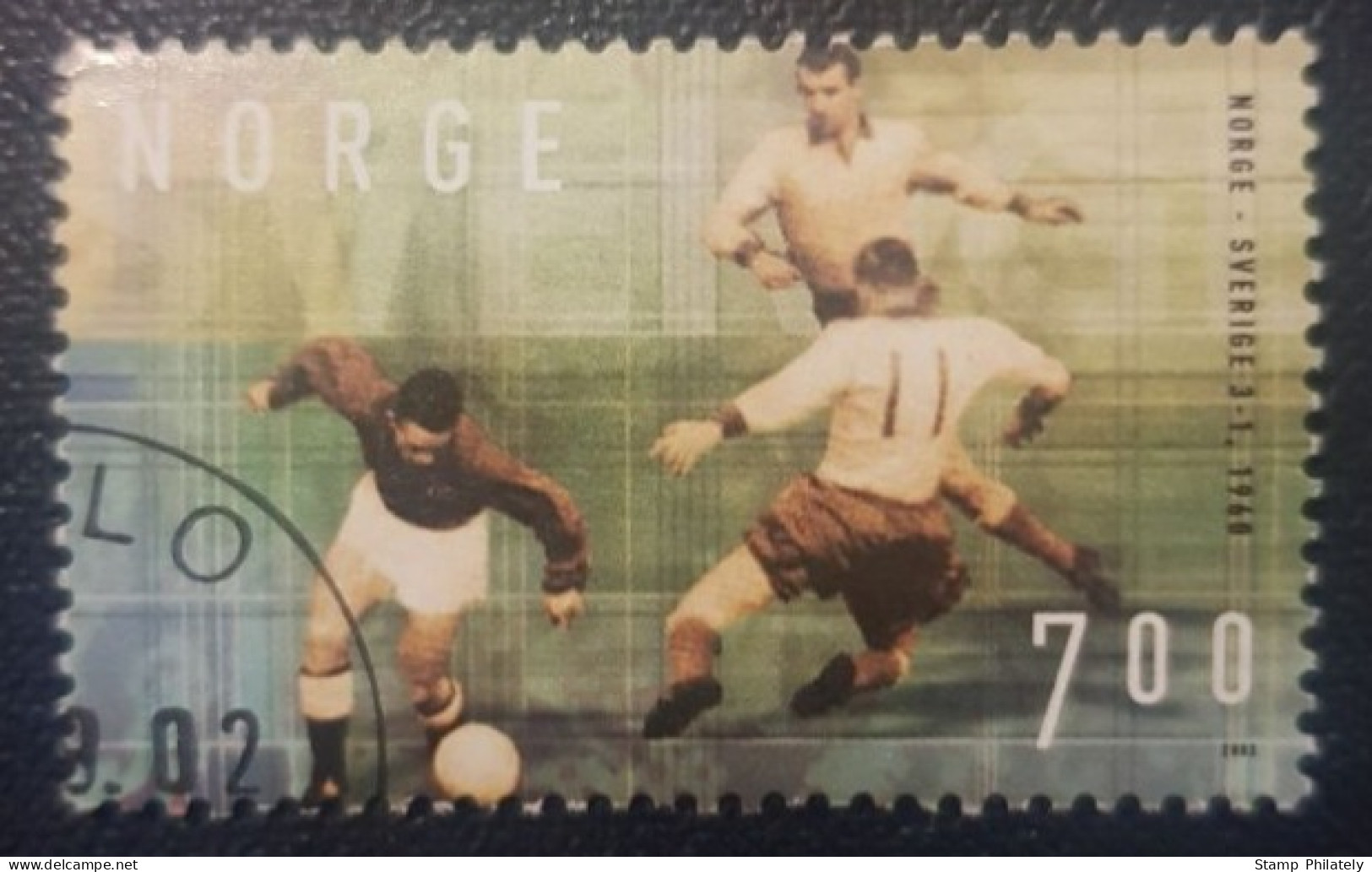 Norway 7Kr Football Used Stamp - Usados