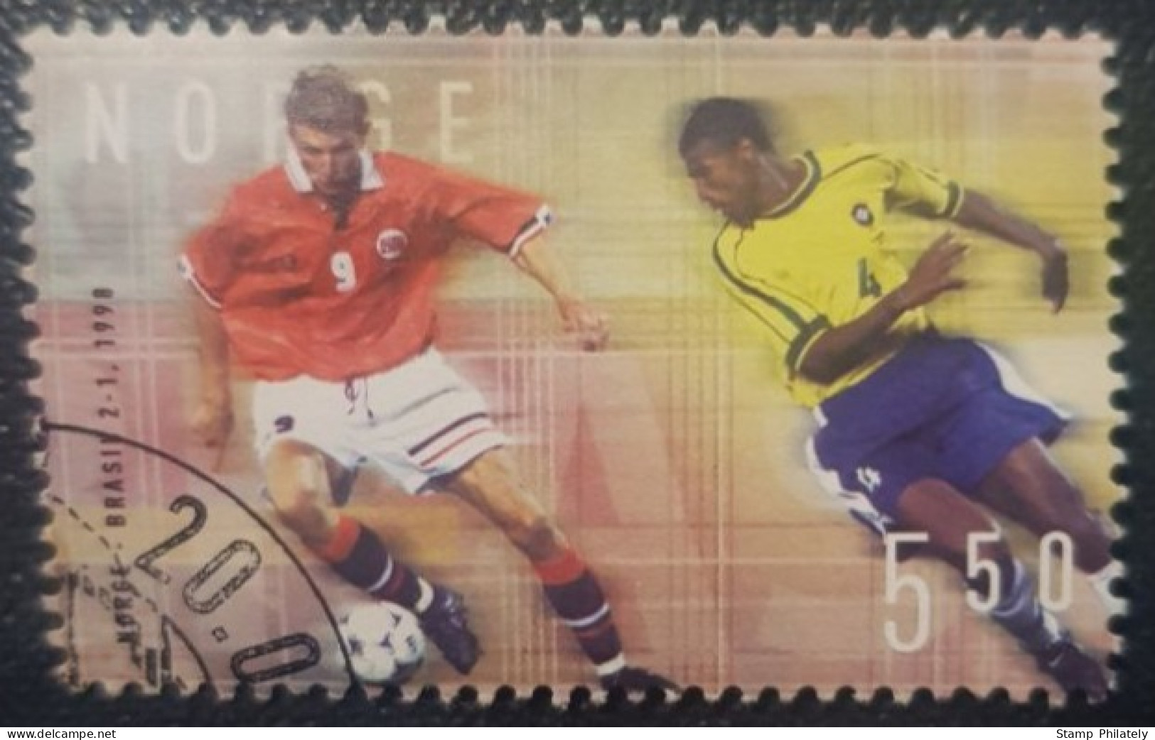 Norway Used Stamp Football 5.5Kr - Gebruikt