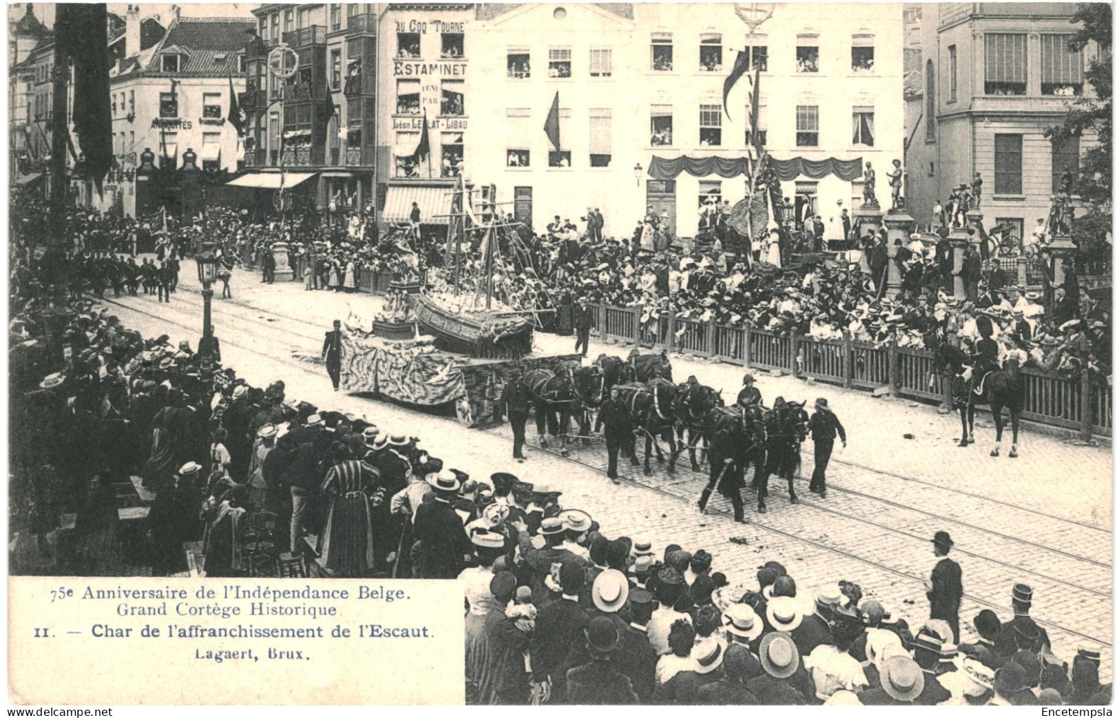 CPA Carte Postale Belgique Bruxelles 75me Anniversaire De L'indépendance Cortège Historique  Char   VM783665 - Fêtes, événements