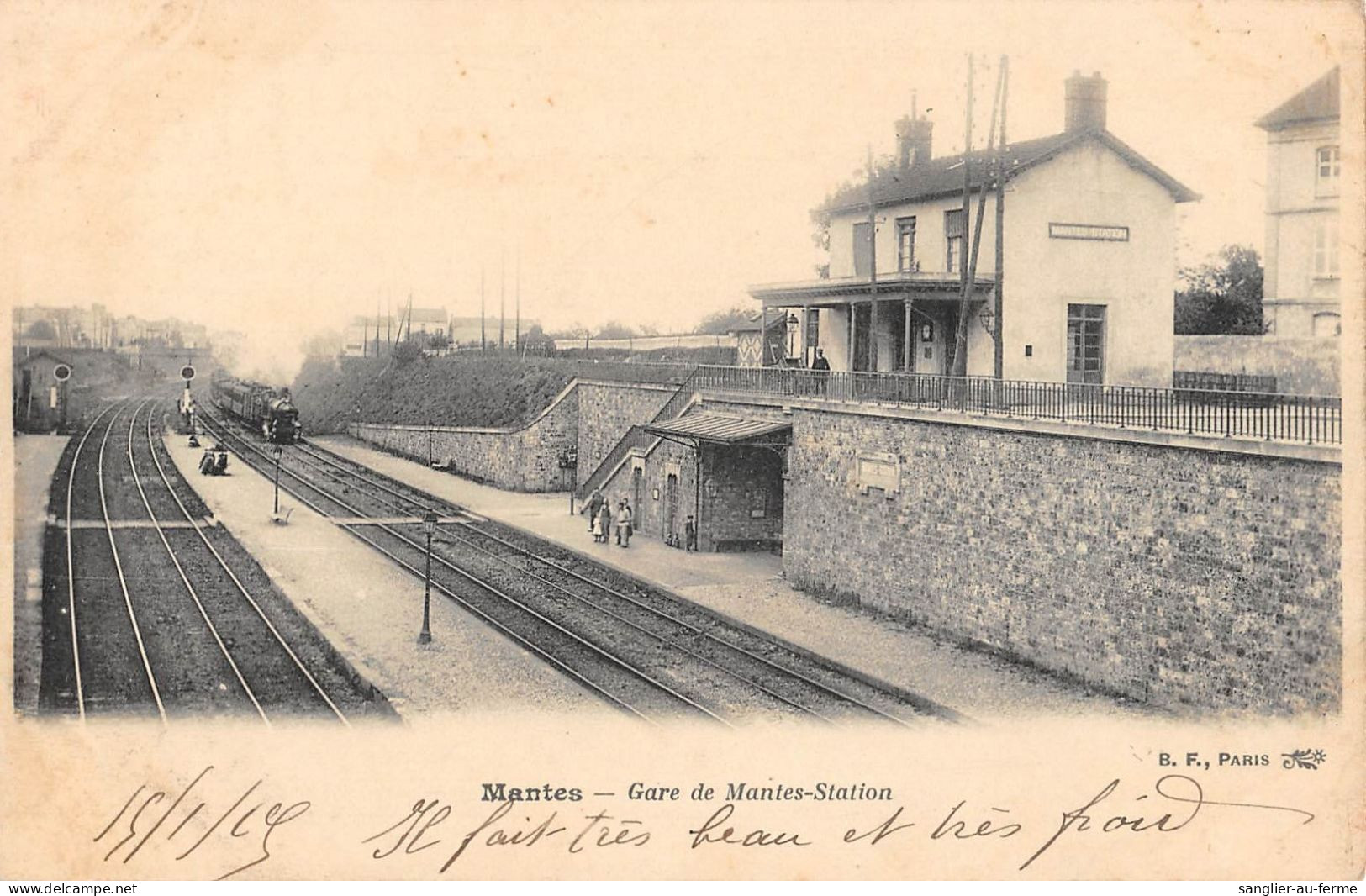 CPA 78 MANTES / GARE DE MANTES STATION / TRAIN - Mantes La Ville