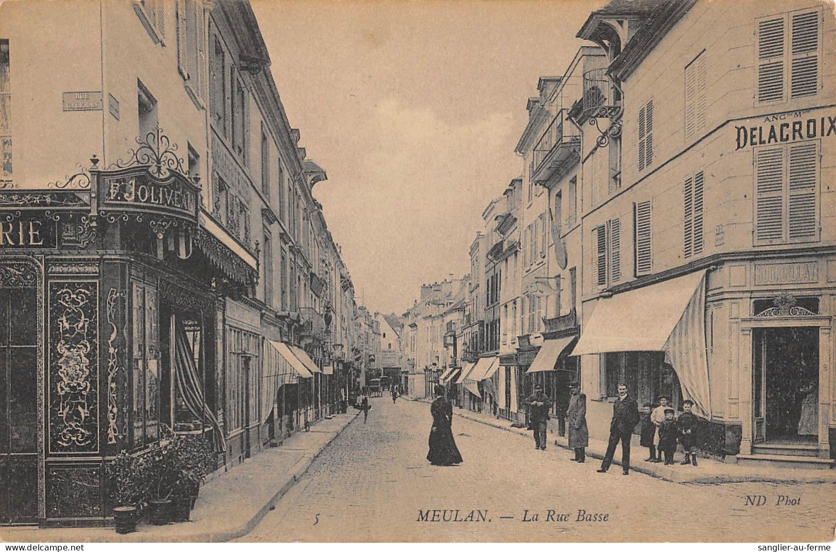 CPA 78 MEULAN / LA RUE BASSE - Meulan