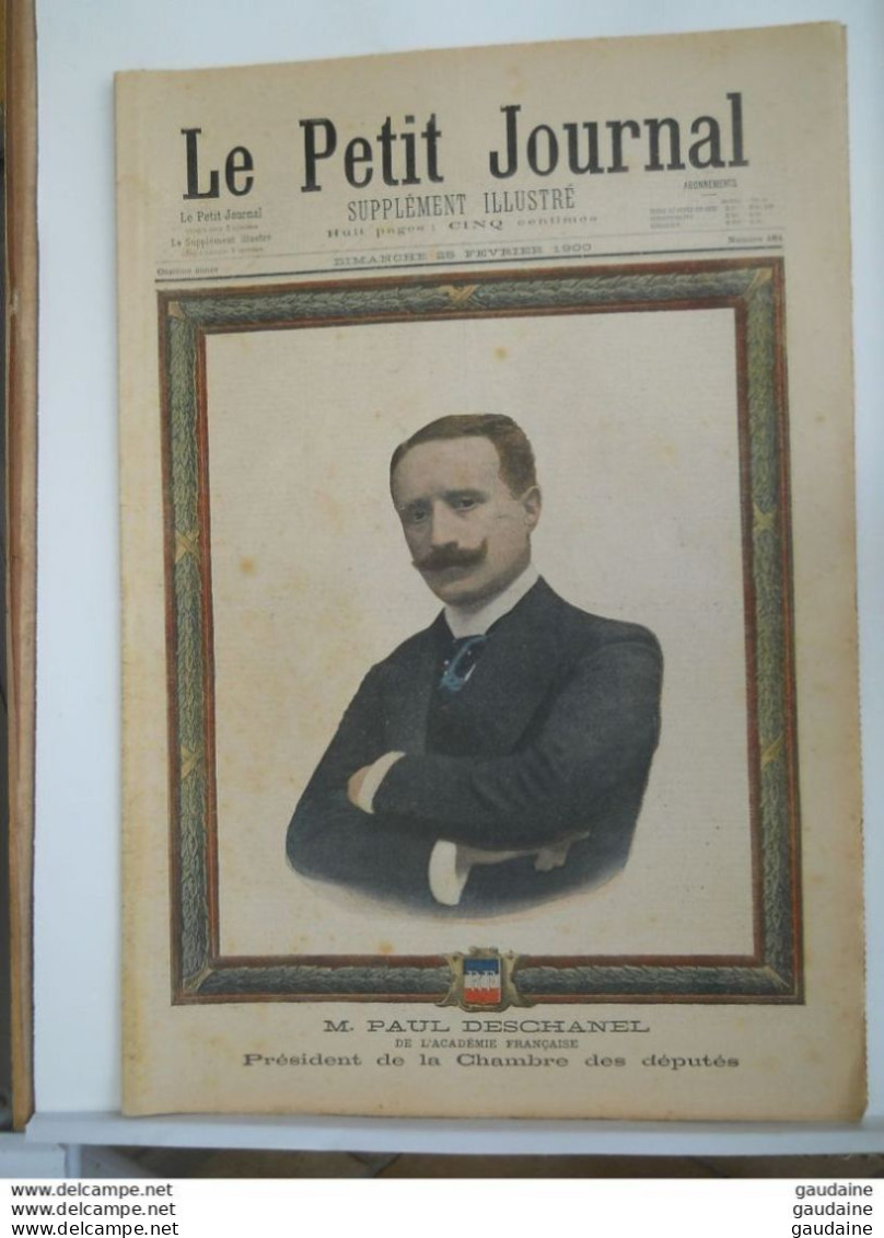 LE PETIT JOURNAL N° 484 - 25 FEVRIER 1900 - PAUL DESCHANEL - MARINS RUSSES A PARIS - EXPOSITION DE 1900 - Le Petit Journal