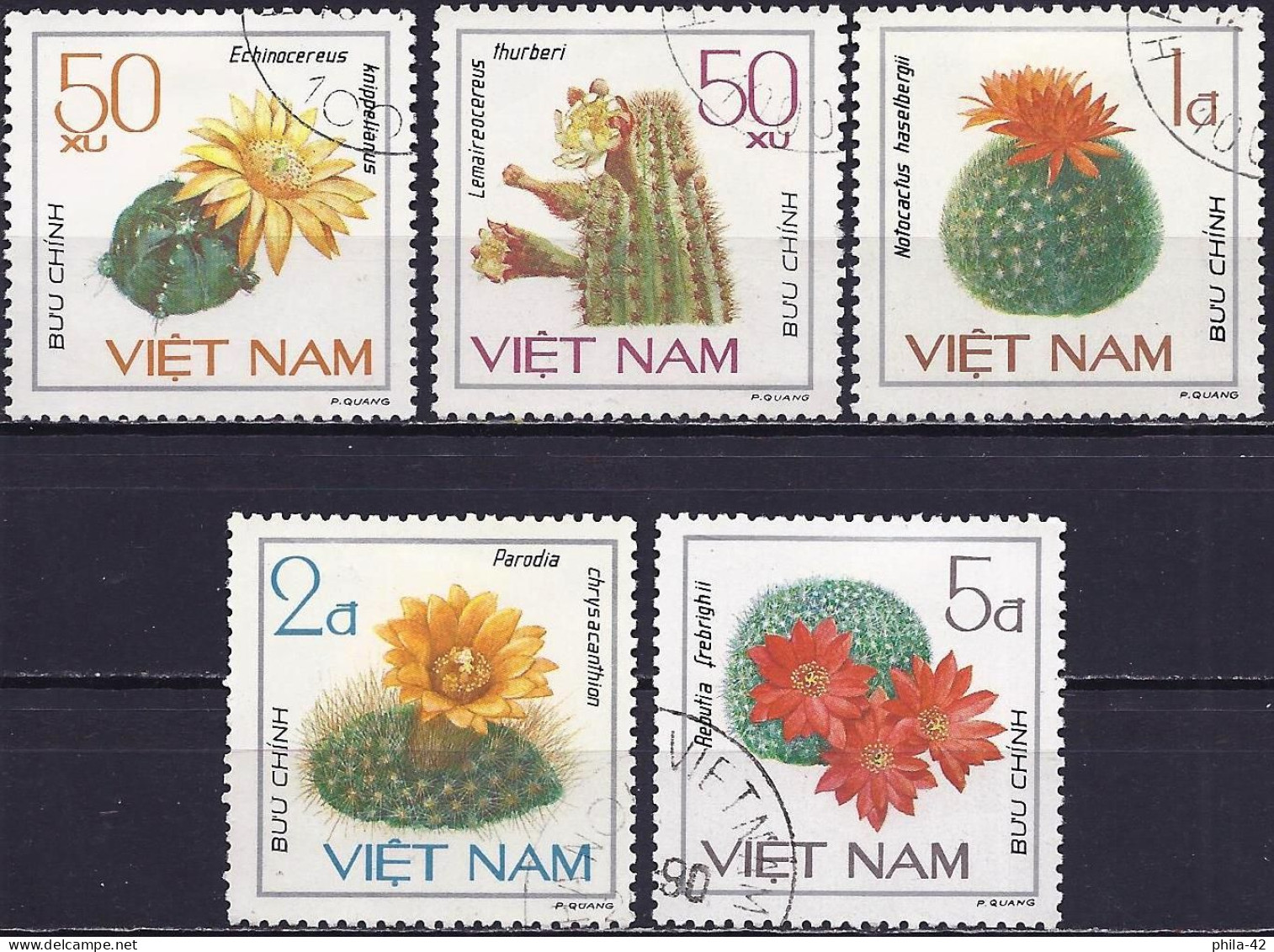 Vietnam 1985 - Mi 1546... - YT 651... ( Flowers Of Cactus ) - Cactus