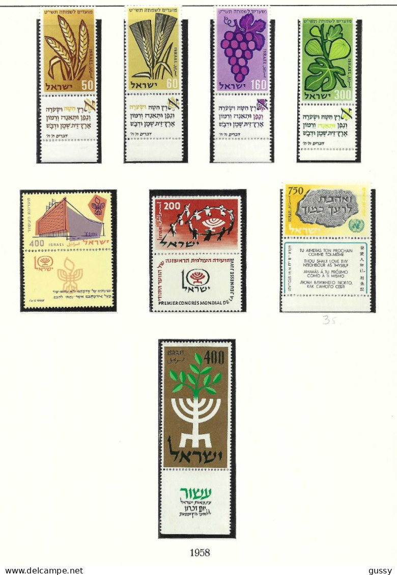 ISRAEL Ca.1957-59: Lot D' Obl. Et Neufs** - Oblitérés (avec Tabs)