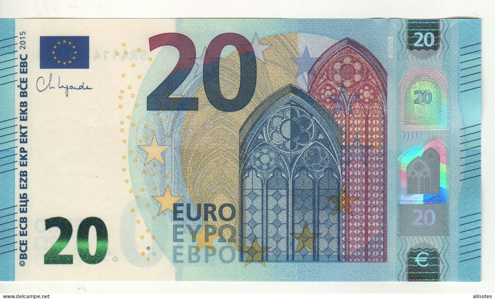 20 EURO  "Italy"  Ch. Lagarde     S 025 D5    SR4114451571  /  FDS - UNC - 20 Euro