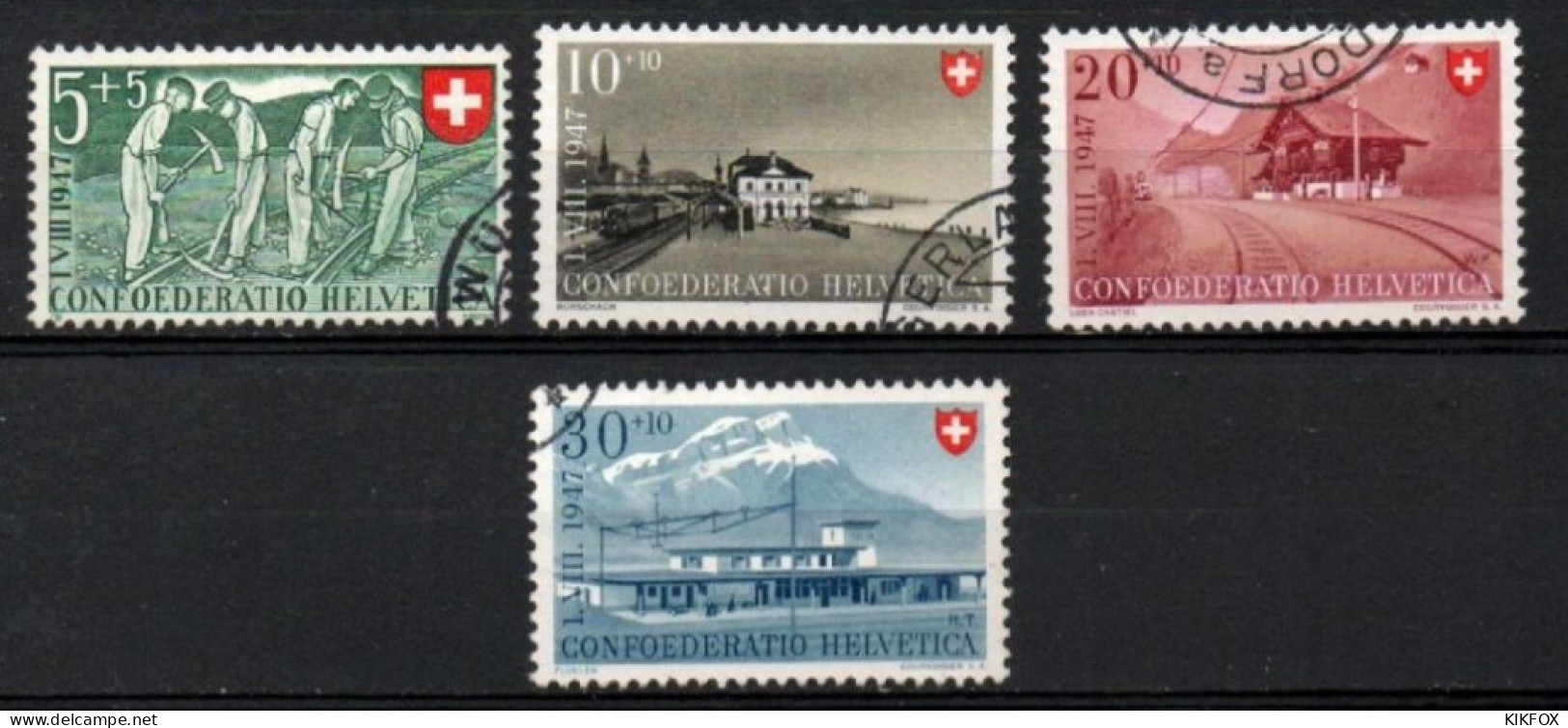 SCHWEIZ, SUISSE 1947, Mi  480 - 483, YT 437  - 440,  BUNDESFEIER PRO PATRIA, OBLITÉRÉS , GESTEMPELT - Oblitérés