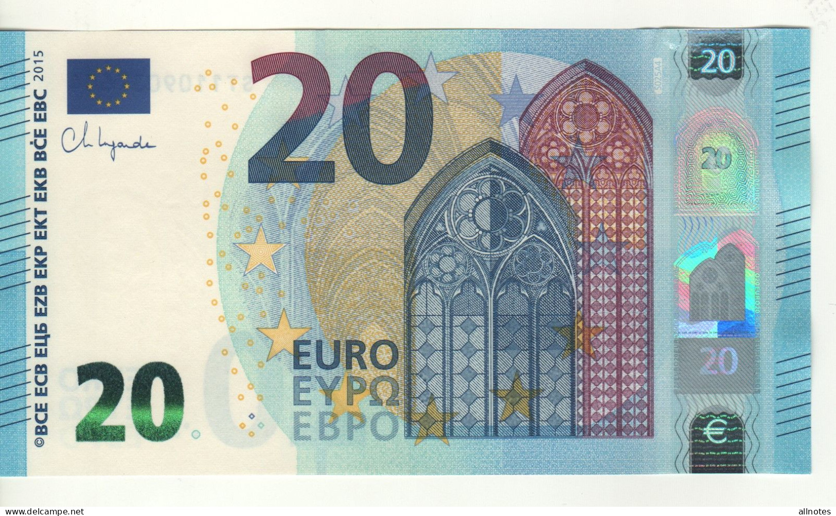 20 EURO  "Italy"  Ch. Lagarde     S 025 A4    ST1109037604  /  FDS - UNC - 20 Euro