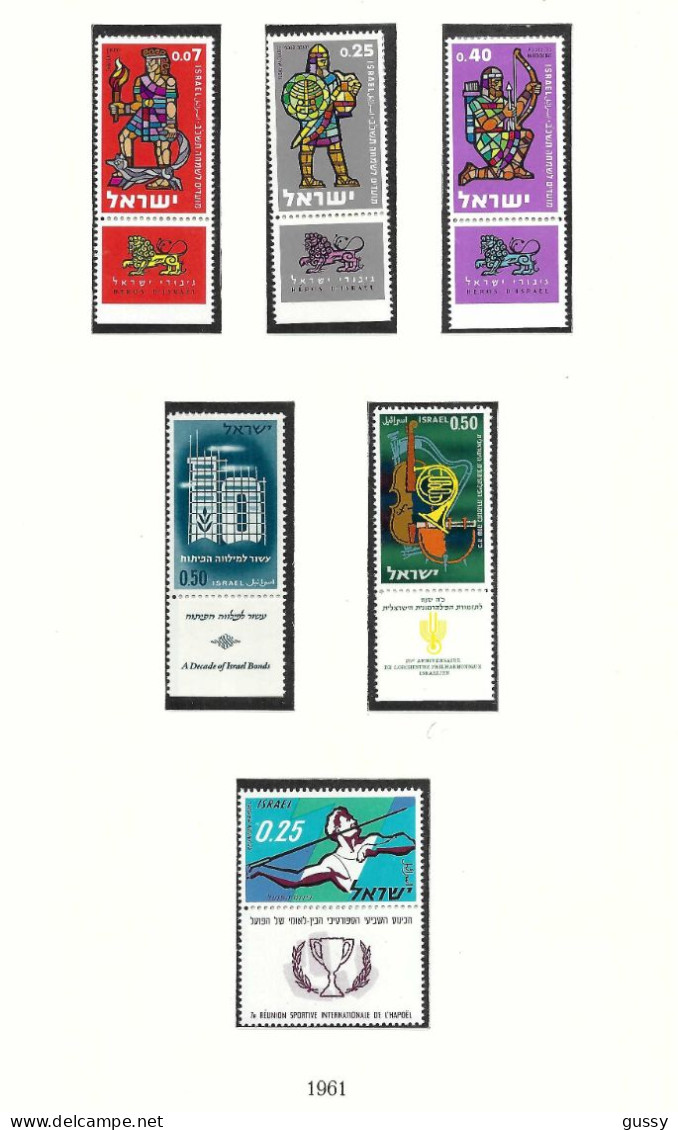 ISRAEL Ca.1961-62: Lot De Neufs** Avec Tabs - Unused Stamps (with Tabs)