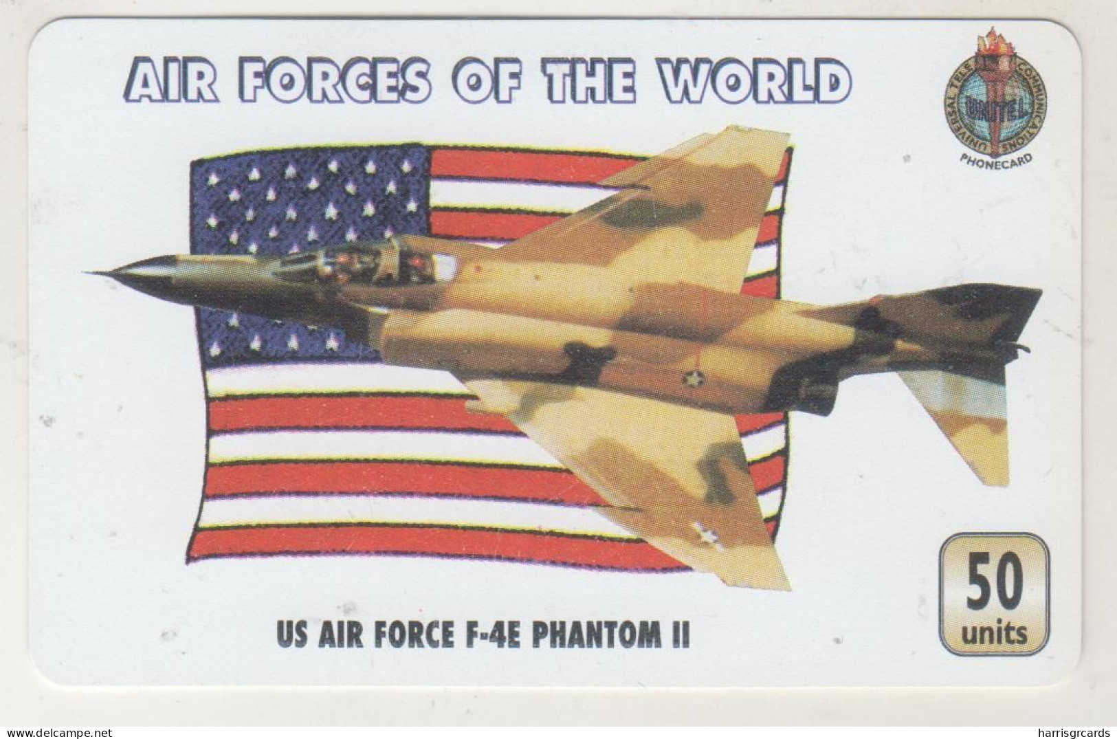 UK - US Air Force F-4E Fhantom II (Without Code), Unitel Air Forces Of The World , 50U, Mint, FAKE - Otros & Sin Clasificación