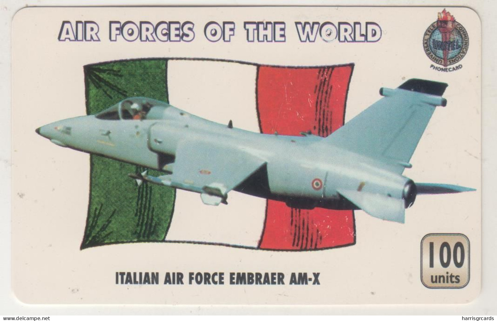 UK - ITALIAN Air Force Embraer AM-X (UT 050ITL), Unitel Air Forces Of The World , 100U, Mint, FAKE - Sonstige & Ohne Zuordnung