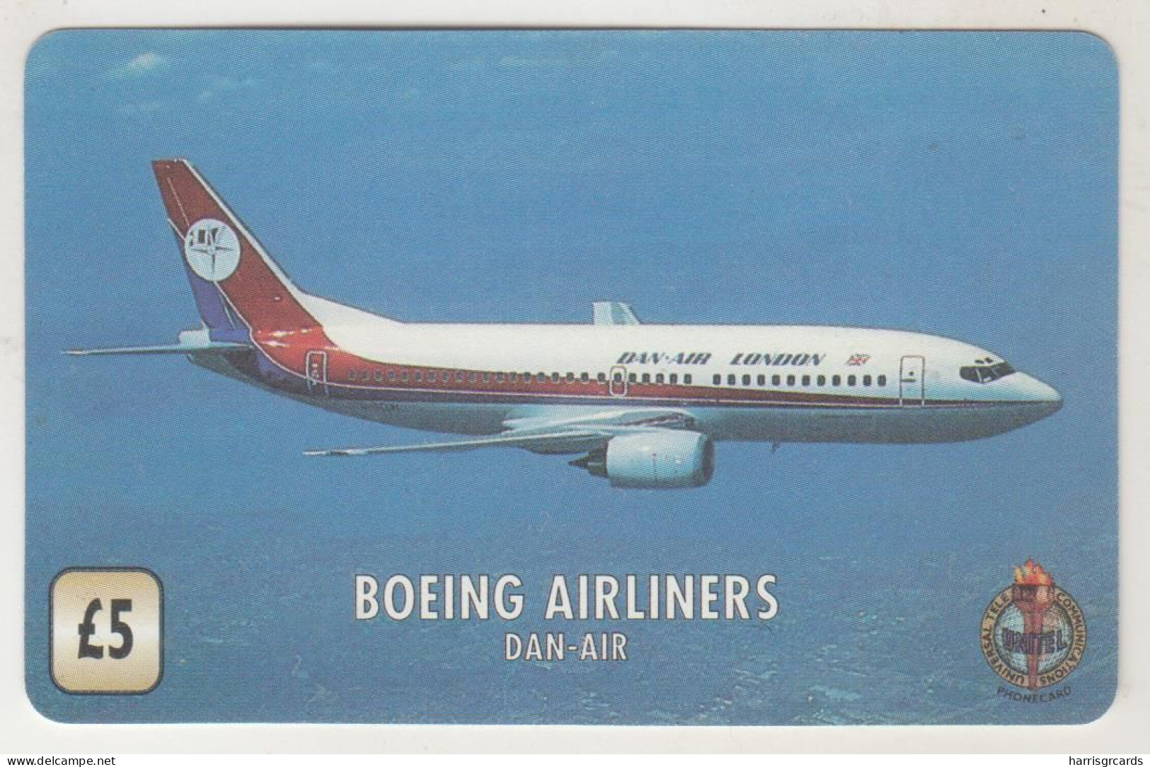 UK - Boeing Arliners - Dan Air (UT 040 ITL) , Unitel Boeing Airliners , 5£, Mint, FAKE - Autres & Non Classés