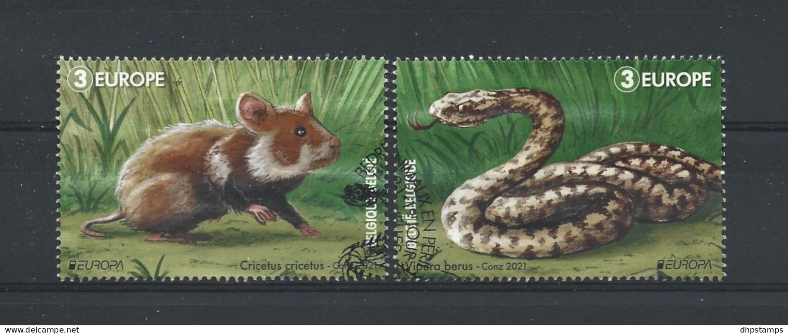 Belgie 2021 Europa Endangered Animals Y.T. 5001/5002 (0) - Used Stamps