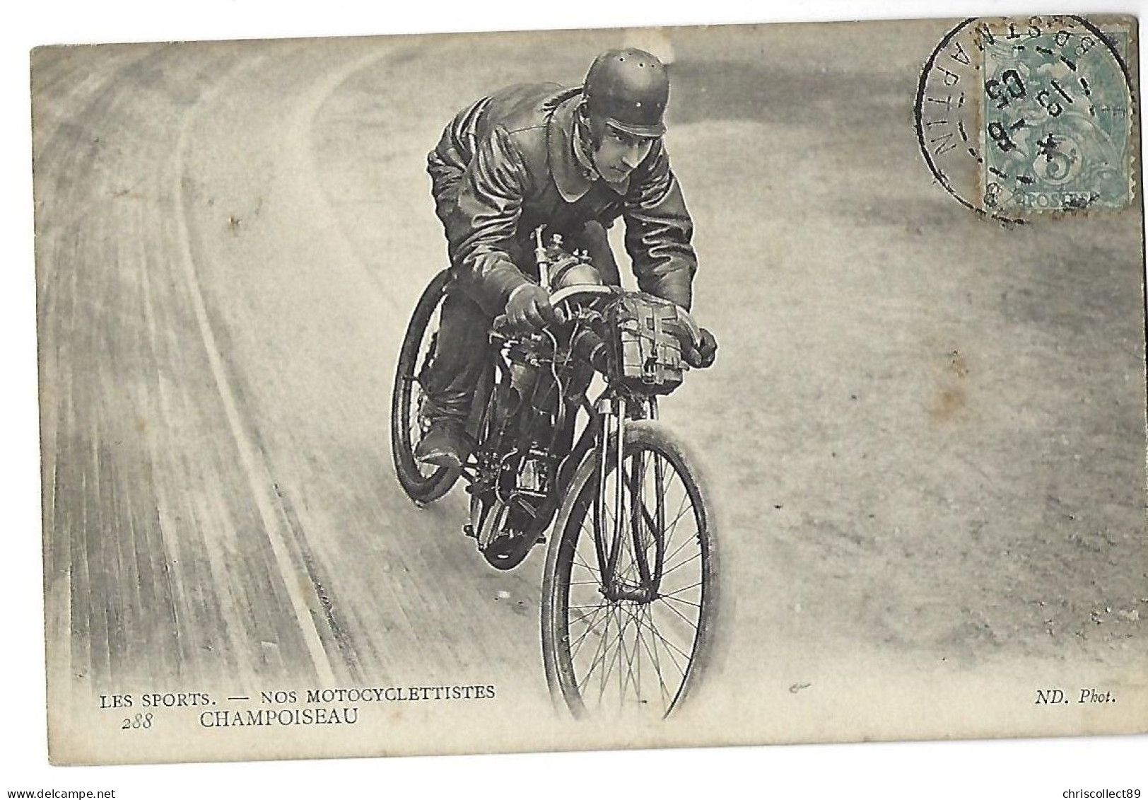 Carte Postal  Les Sports - Motocyclettiste - Champoiseau - Motorradsport